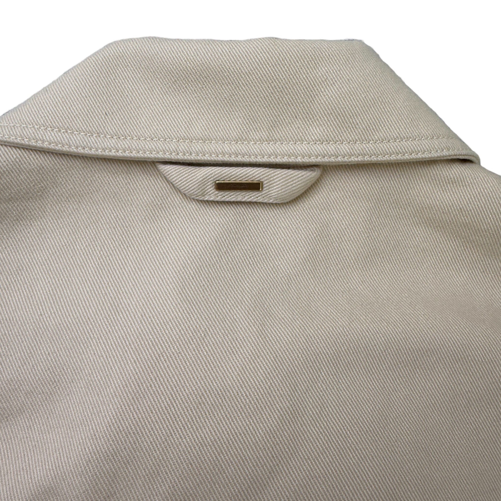 Men's Monogram Workwear Short-Sleeved Shirt Cream Size M