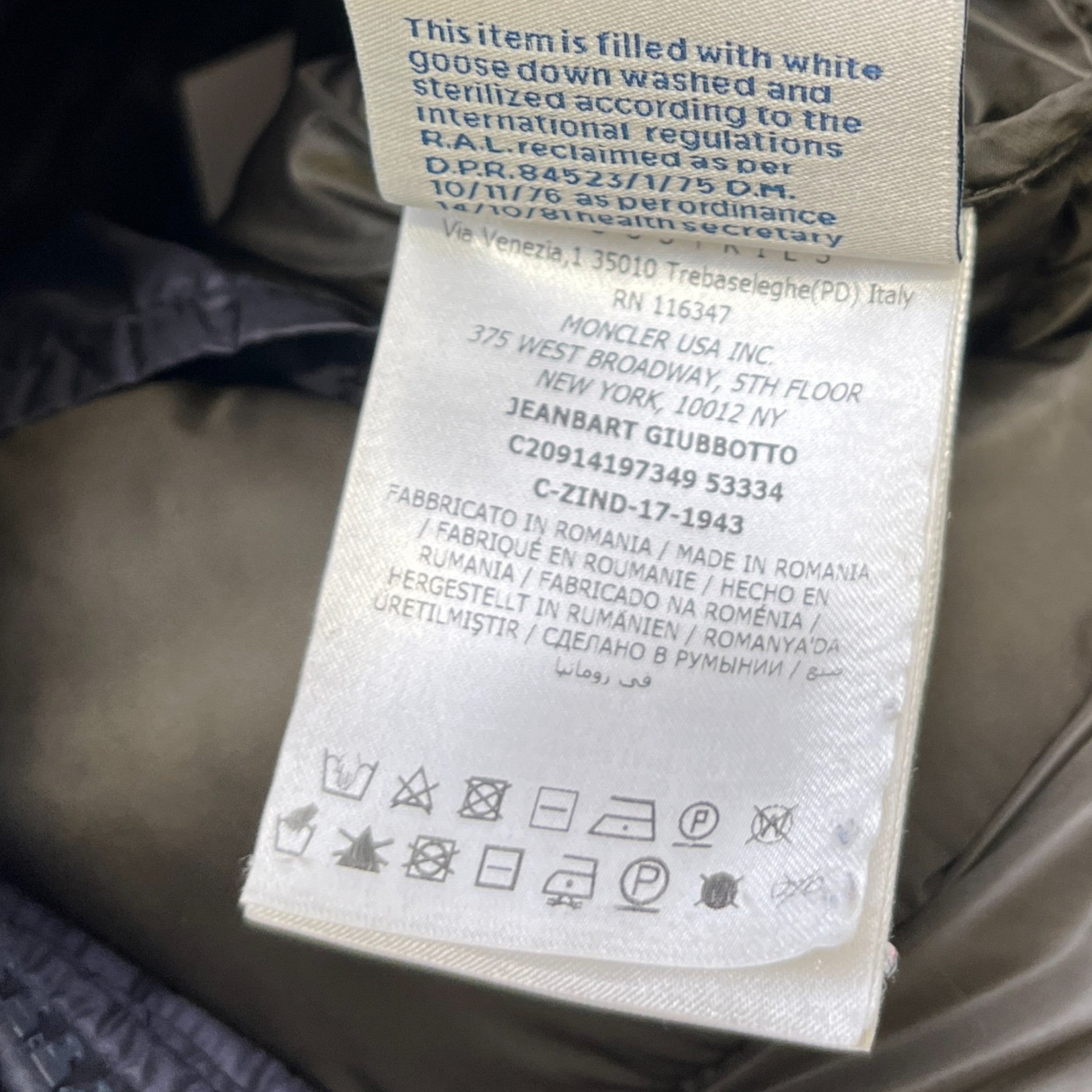 Men's Jeanbart Down Jacket Navy Size 5 / XXL