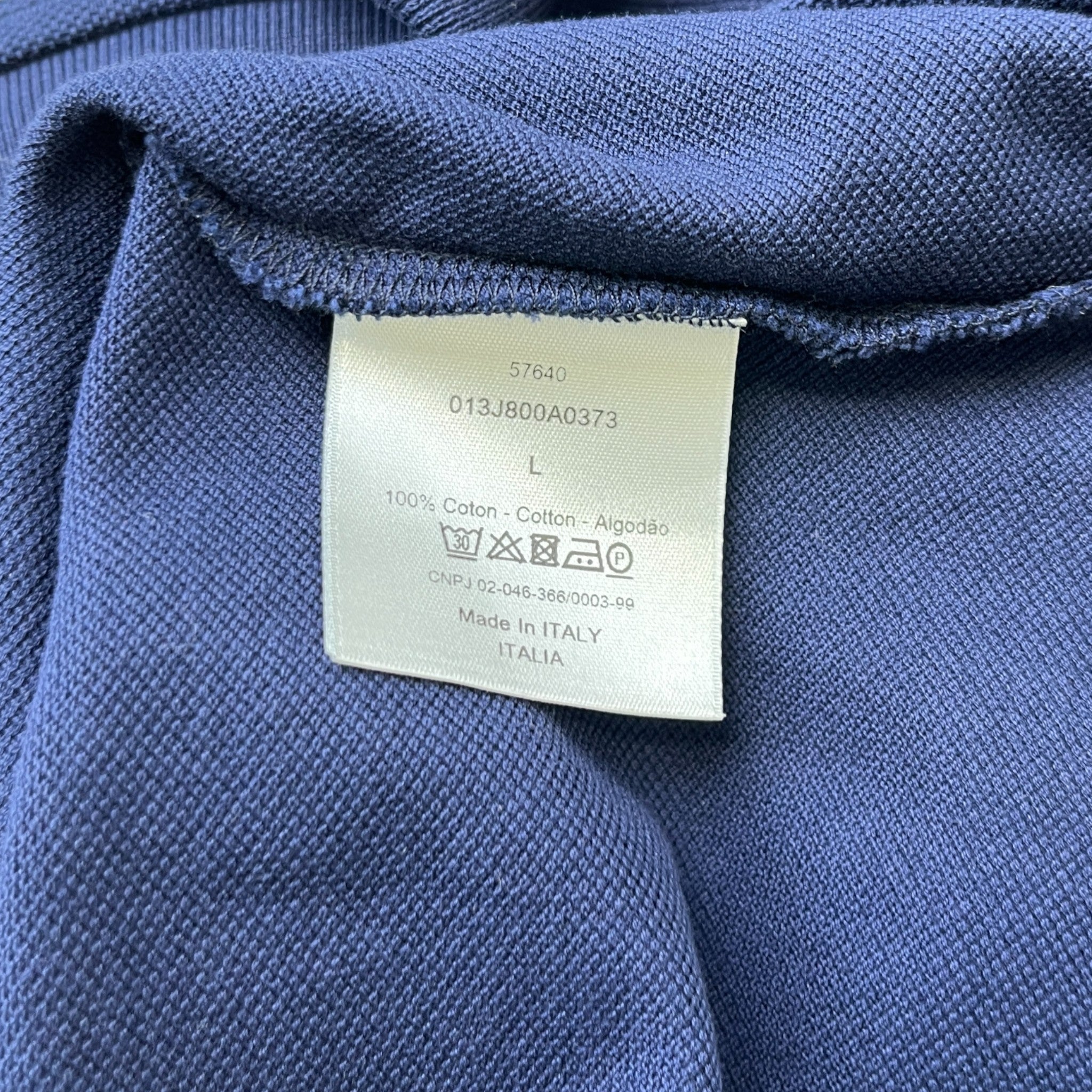 Men's Cd Embroidered Icon Polo Shirt Navy Size L