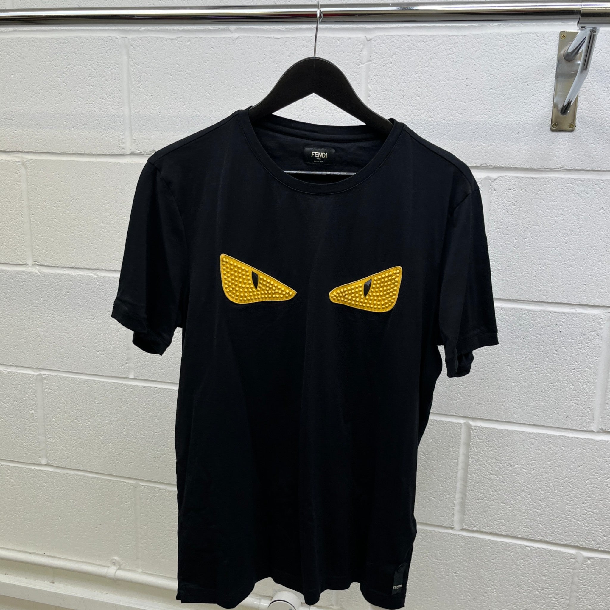 Men's Monster Eyes T-Shirt Black Size IT 52 / UK XL