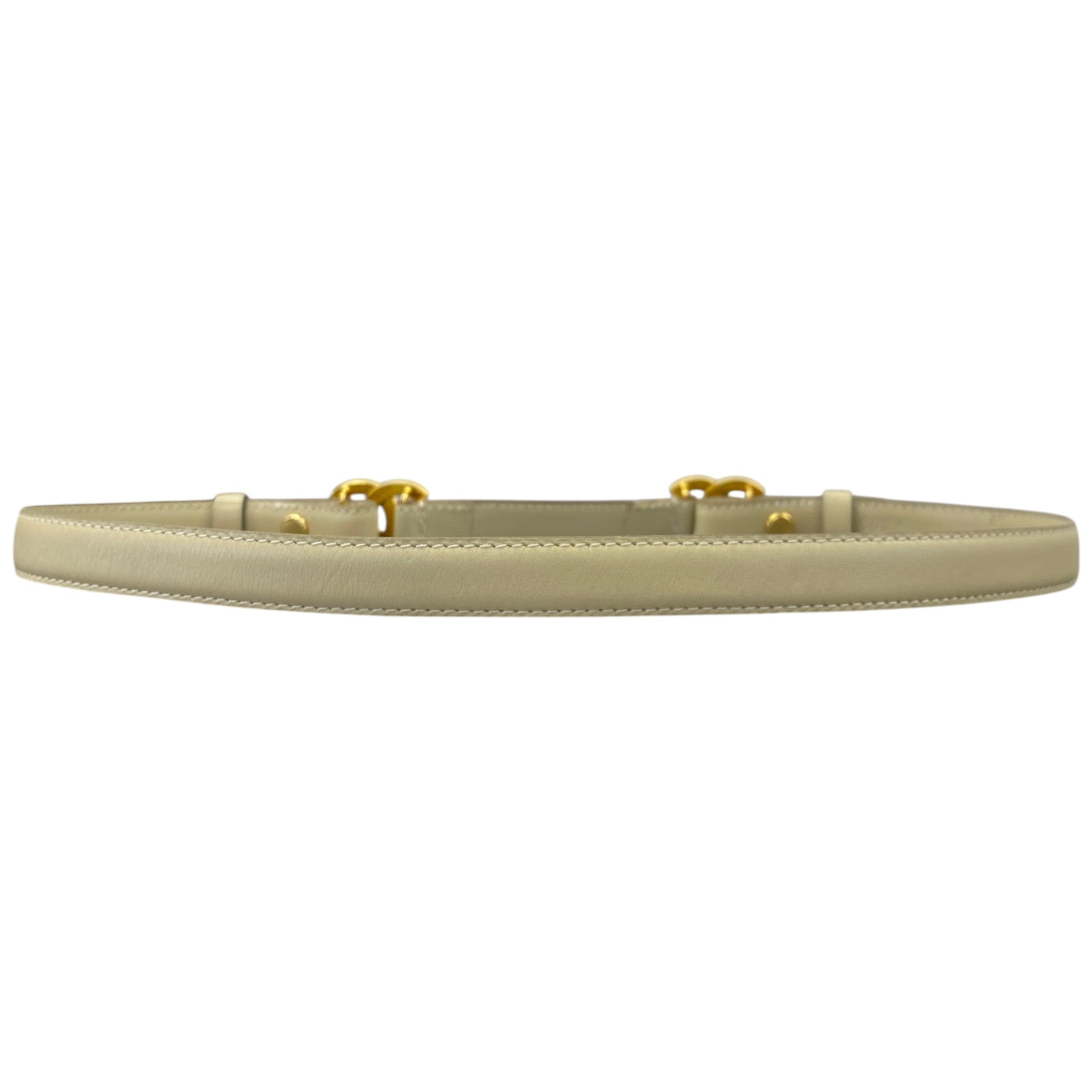 Women's Cc Logo Belt Beige Size 65cm / UK 2