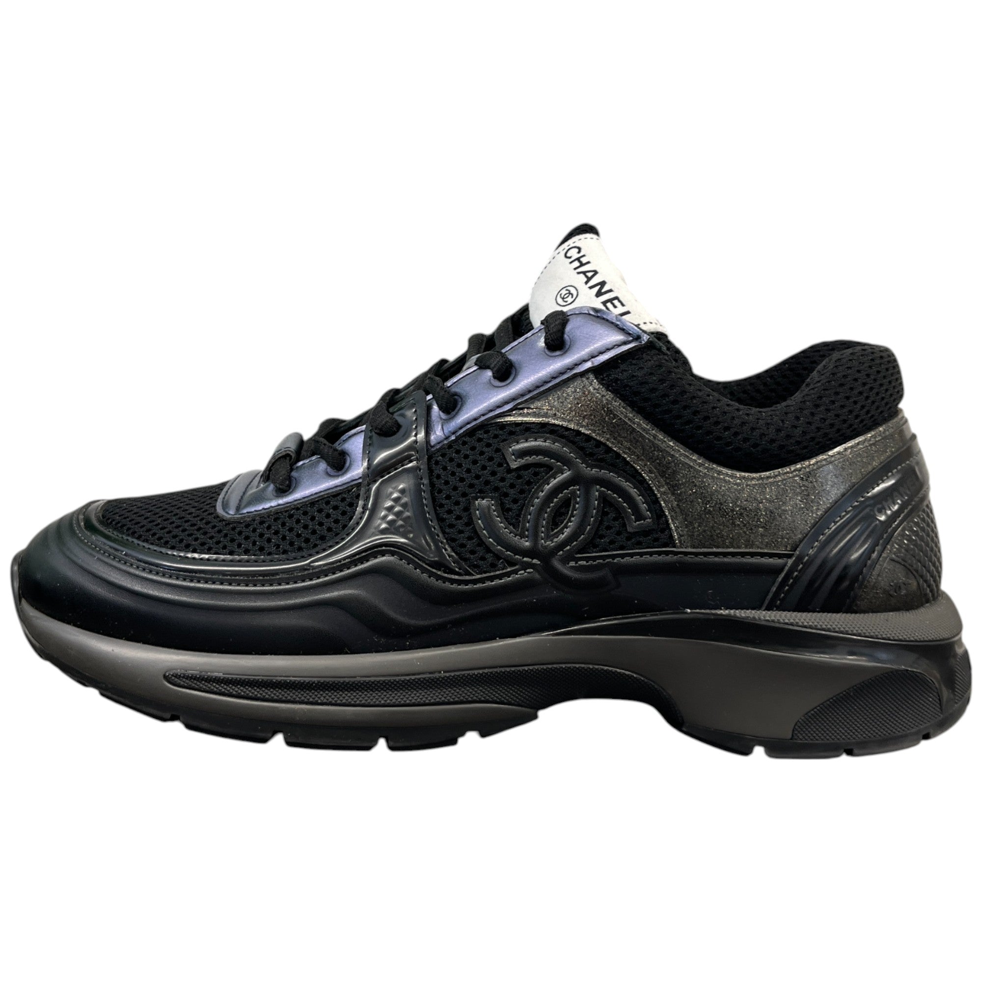 Women's Cc Metallic Runner Low Trainers Black Size EU 39.5 / UK 6.5