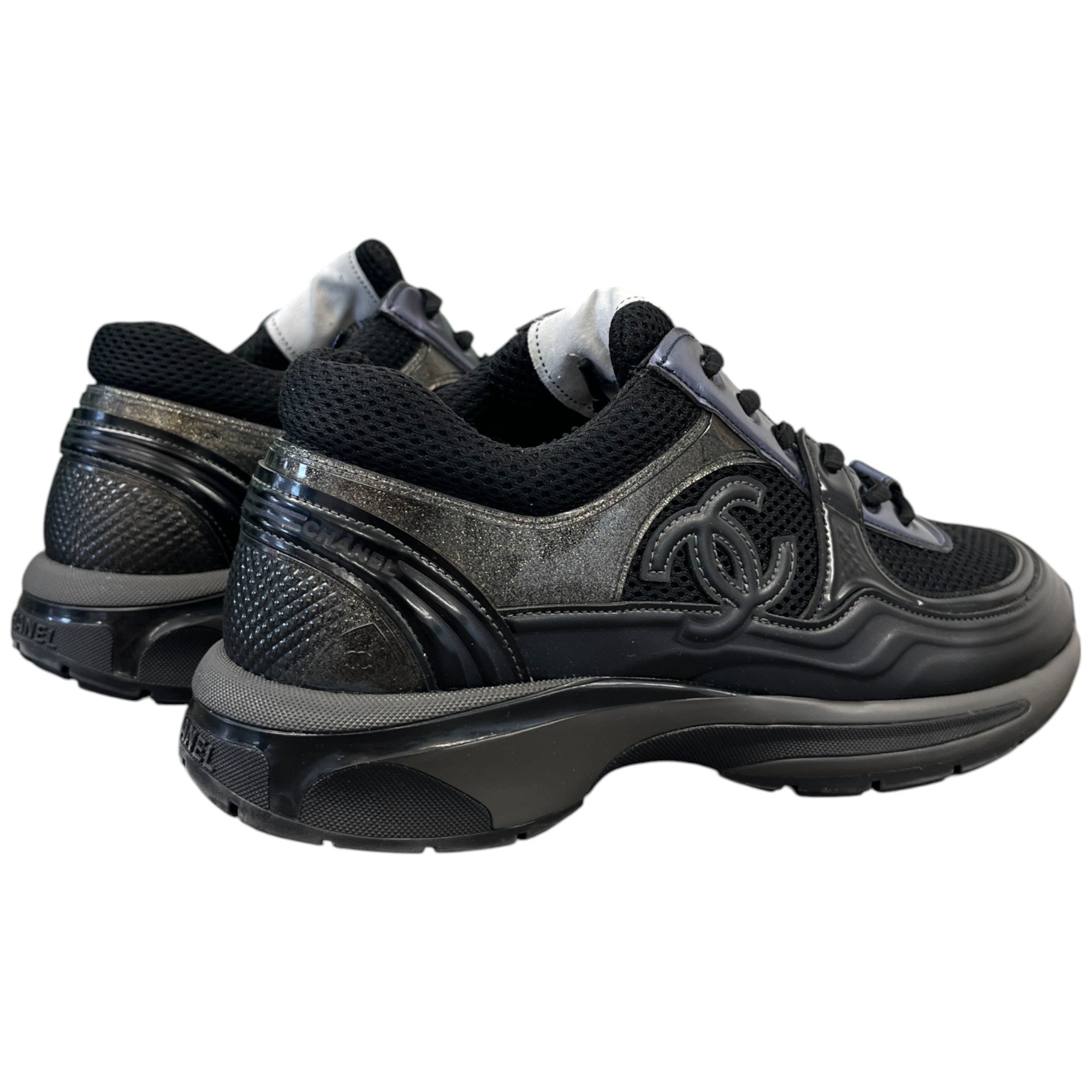 Women's Cc Metallic Runner Low Trainers Black Size EU 39.5 / UK 6.5