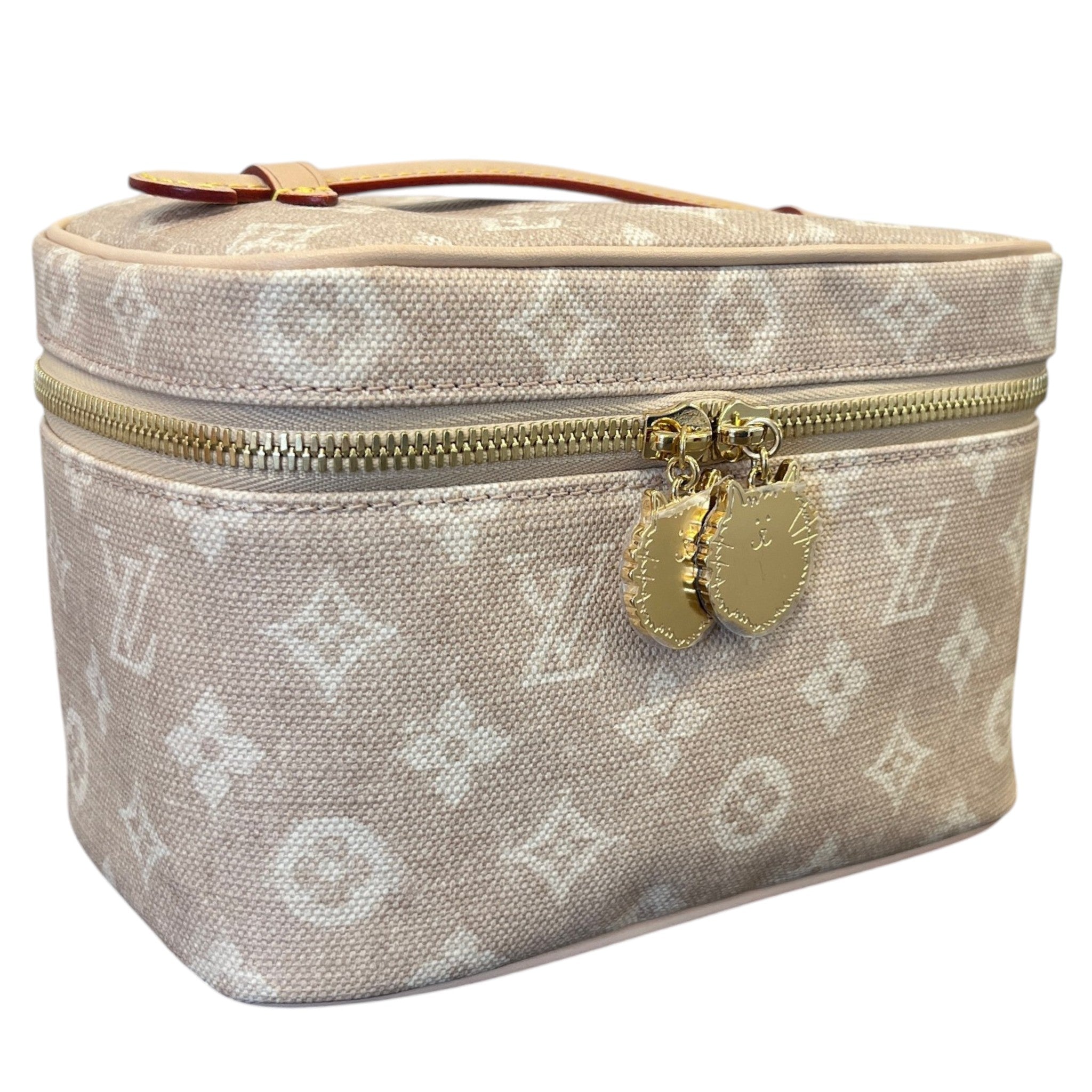 Women's Nice Mini Vanity Case Toiletry Bag Beige