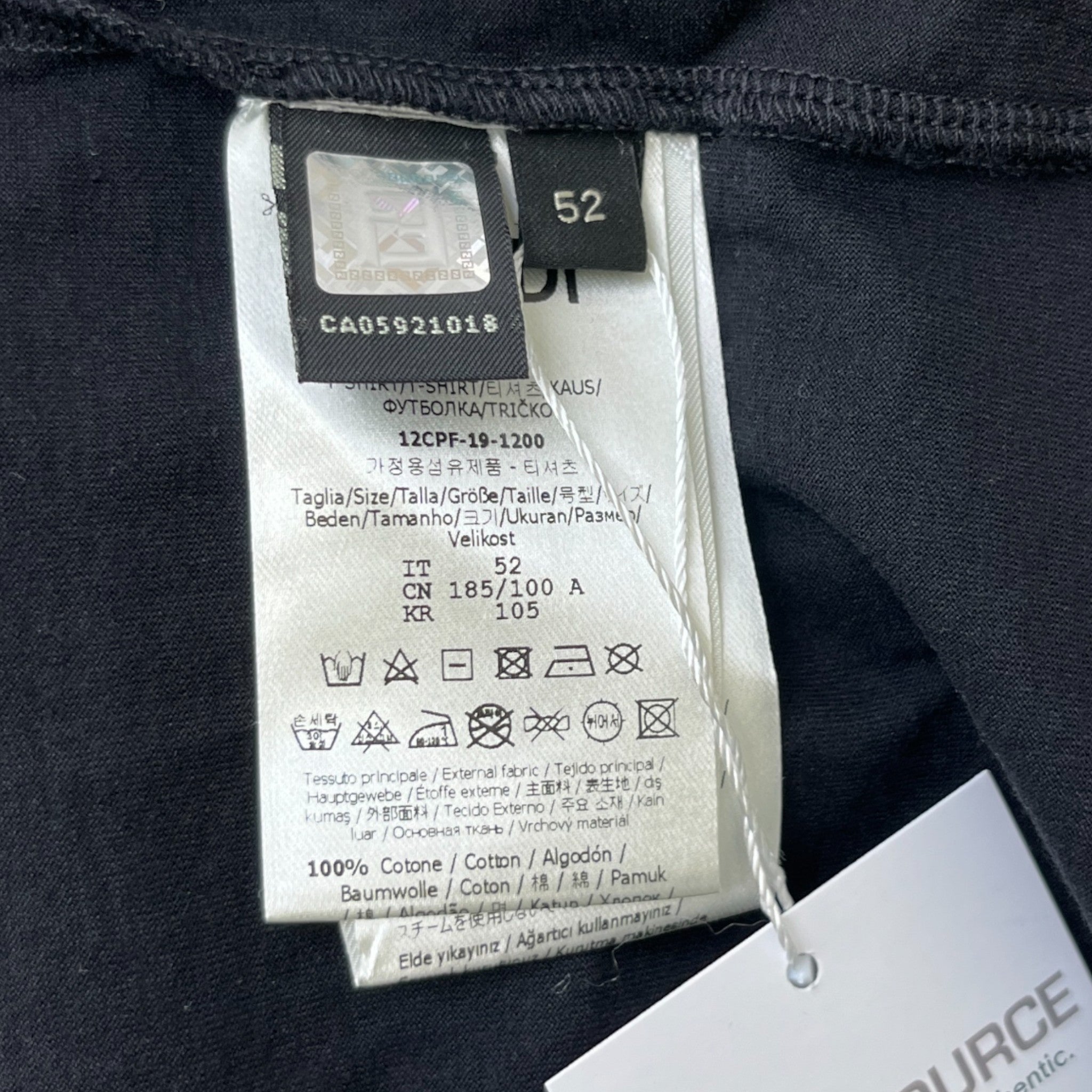 Men's Monster Eyes T-Shirt Black Size IT 52 / UK XL