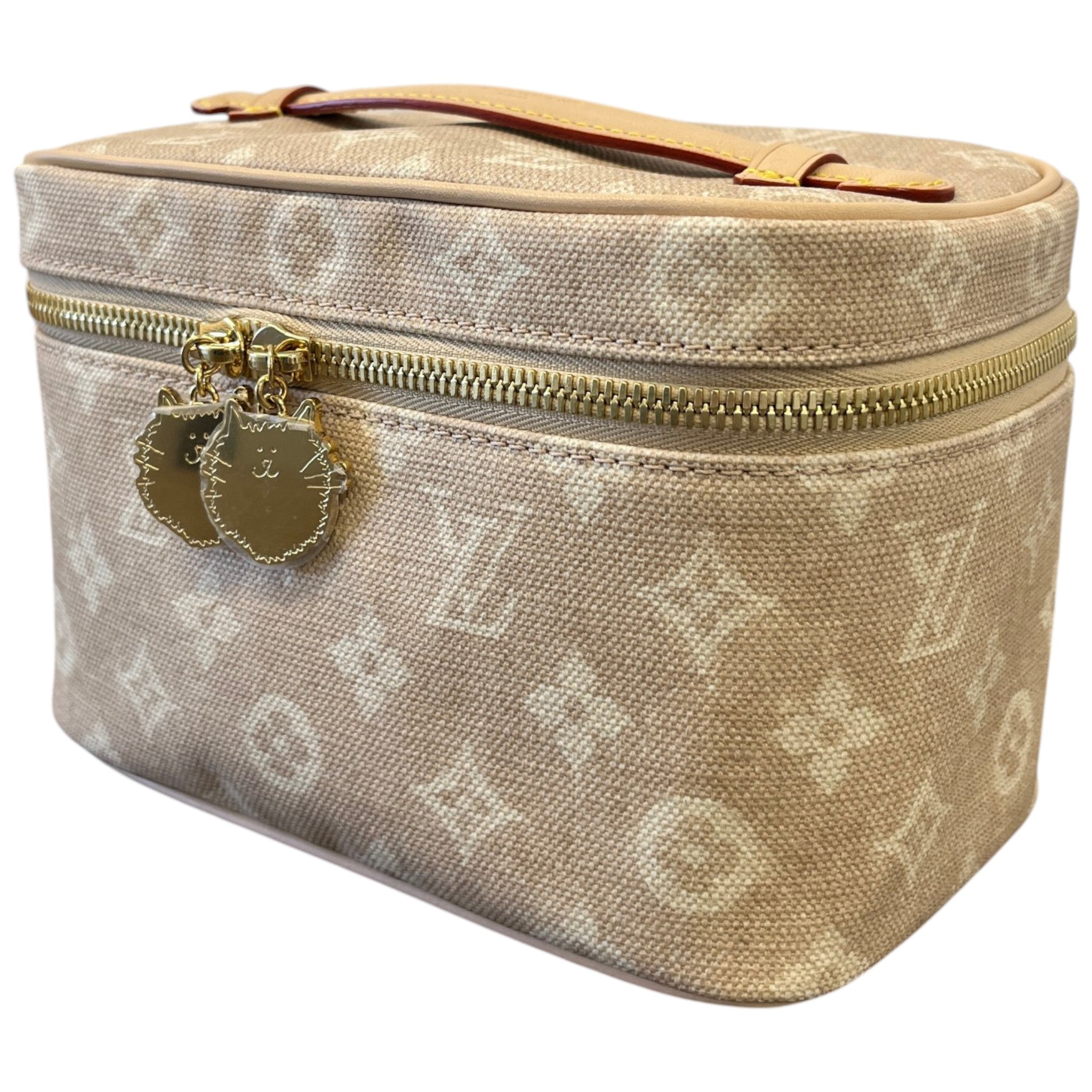 Women's Nice Mini Vanity Case Toiletry Bag Beige