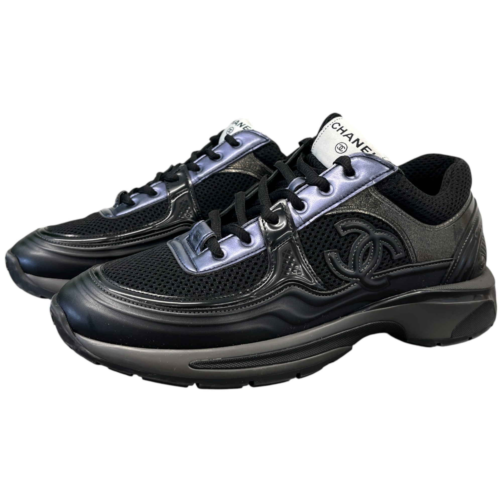 Women's Cc Metallic Runner Low Trainers Black Size EU 39.5 / UK 6.5