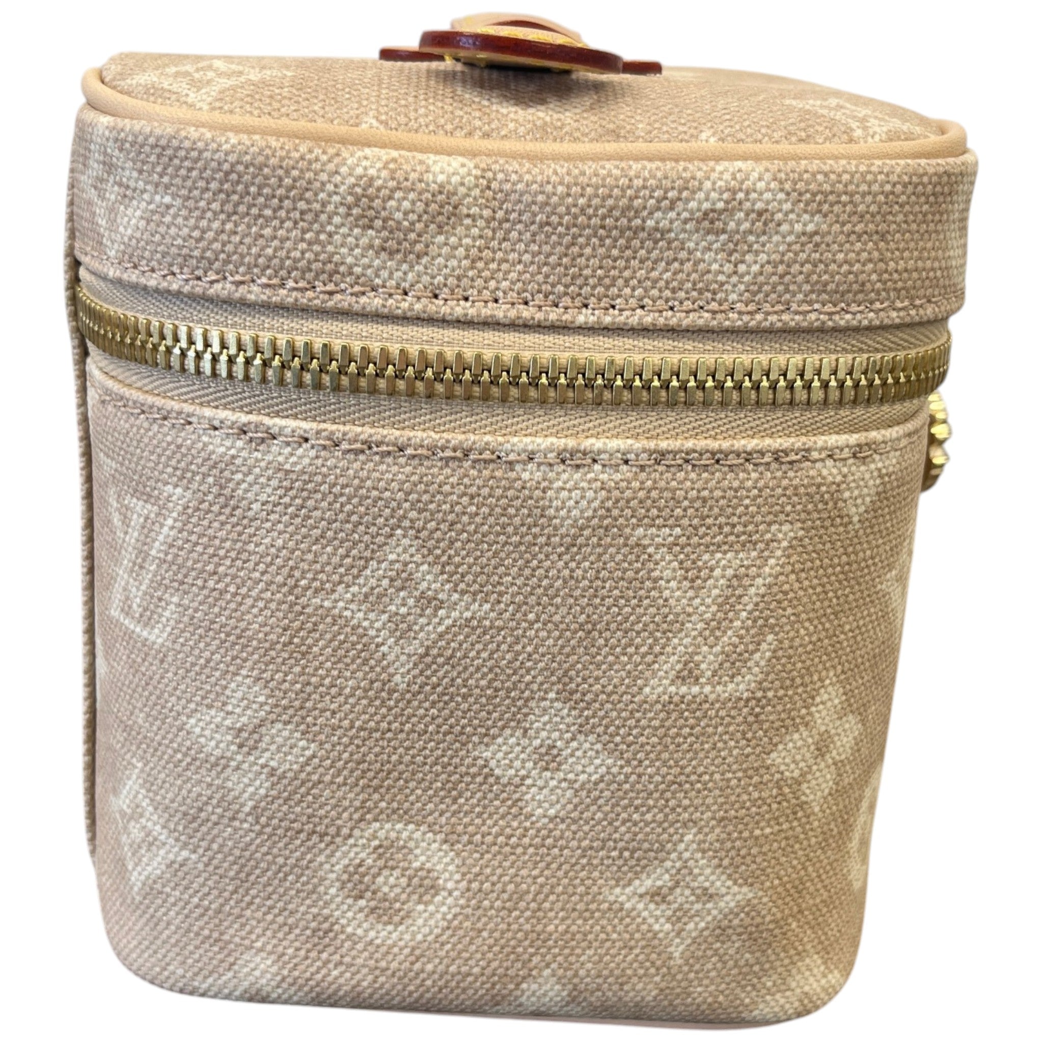 Women's Nice Mini Vanity Case Toiletry Bag Beige