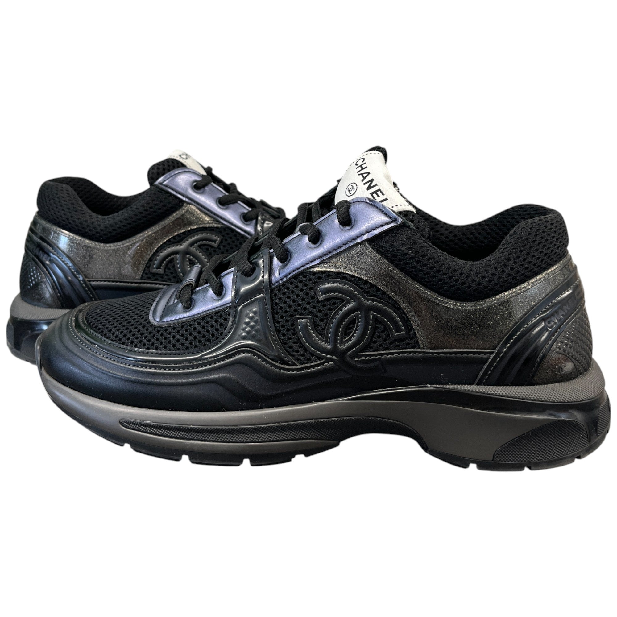Women's Cc Metallic Runner Low Trainers Black Size EU 39.5 / UK 6.5