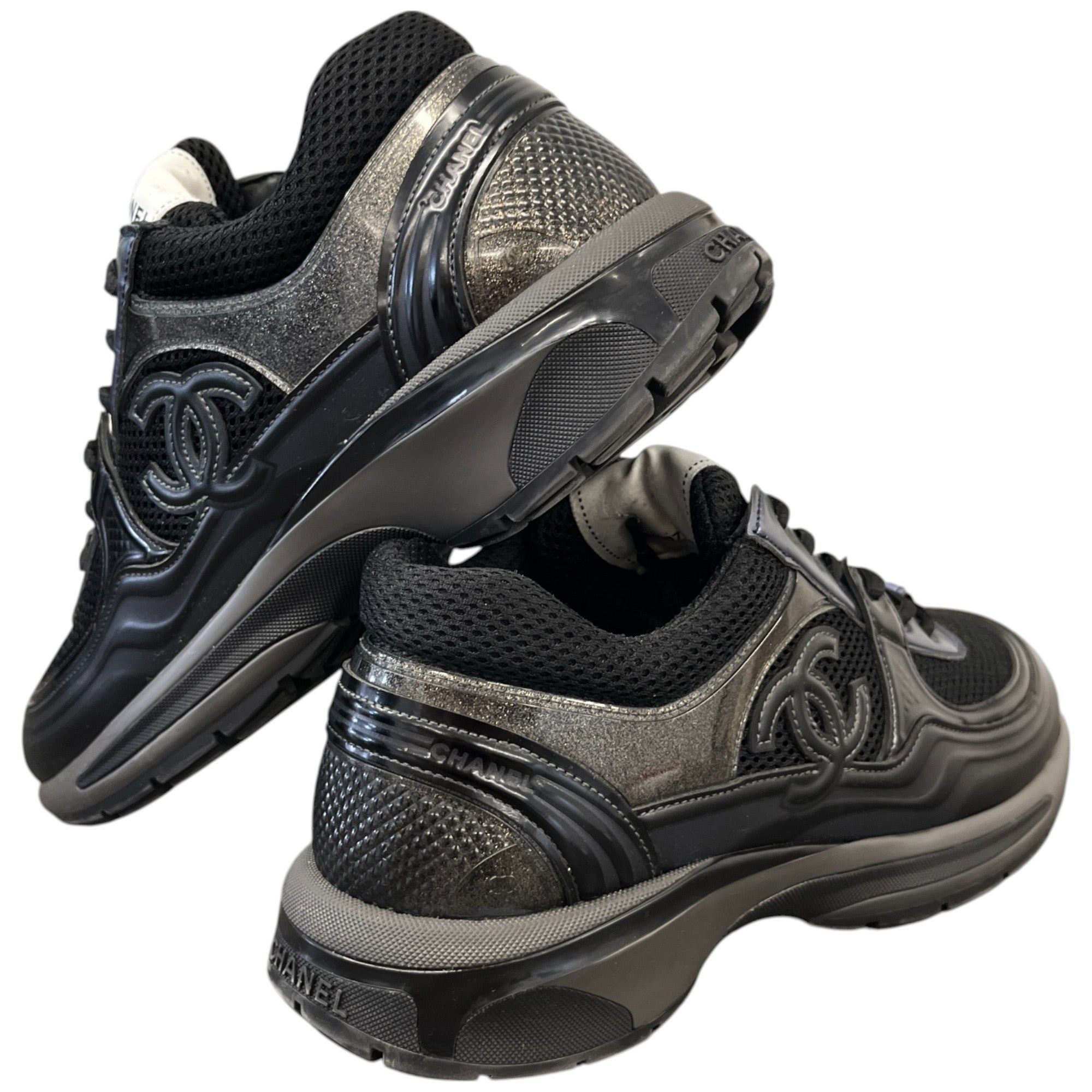 Women's Cc Metallic Runner Low Trainers Black Size EU 39.5 / UK 6.5