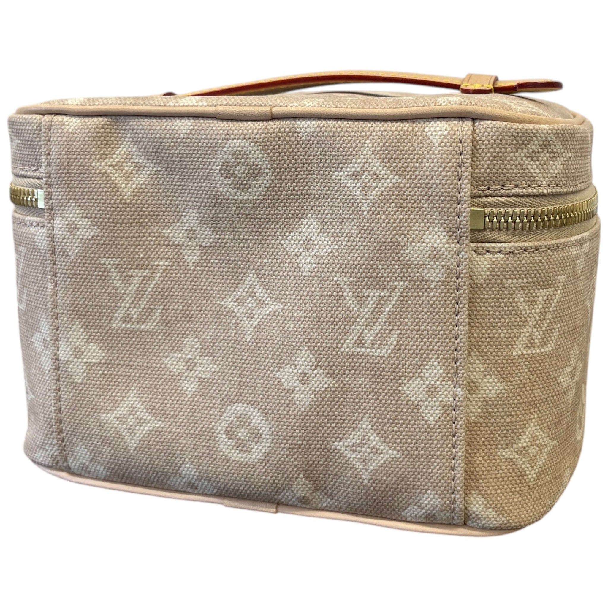 Women's Nice Mini Vanity Case Toiletry Bag Beige
