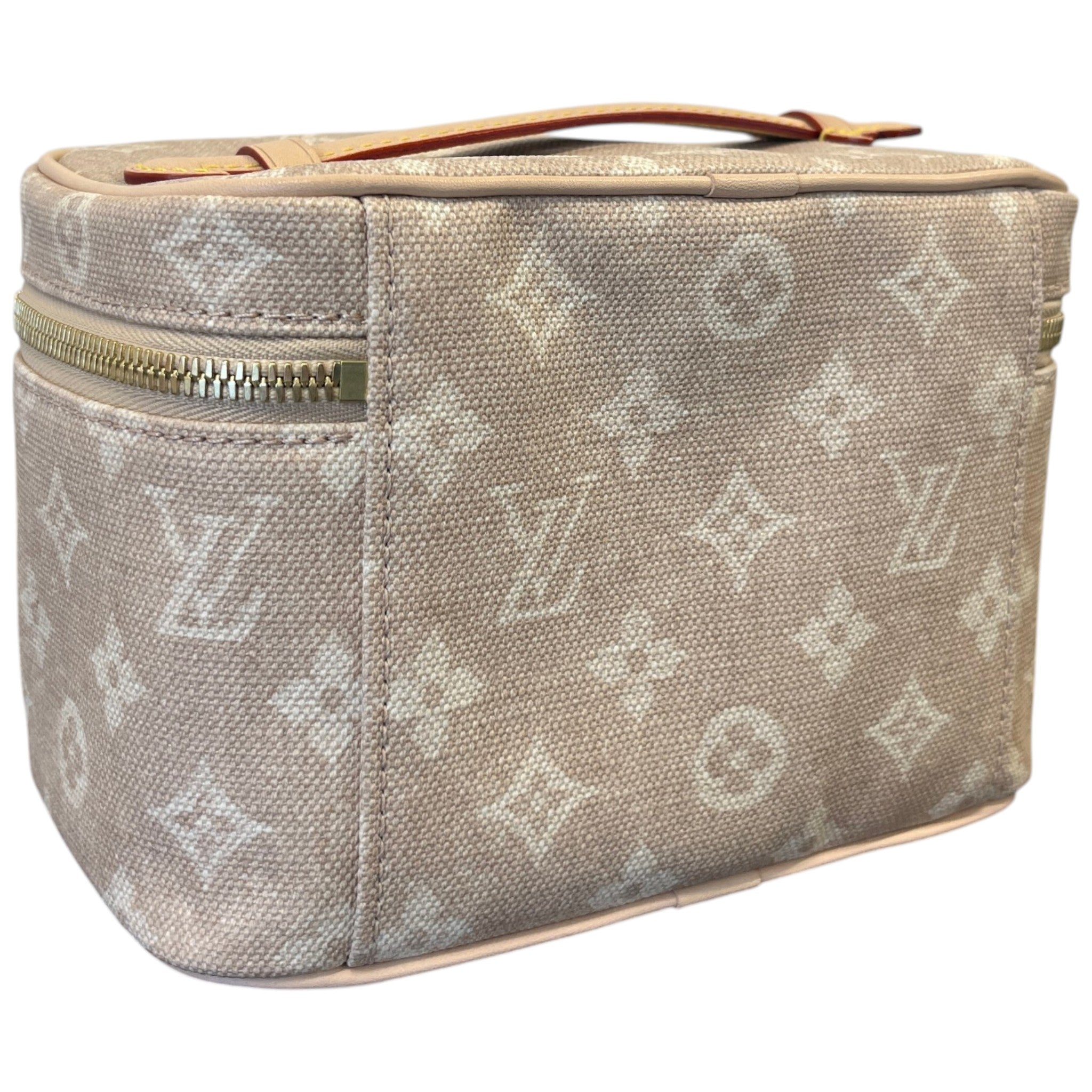 Women's Nice Mini Vanity Case Toiletry Bag Beige