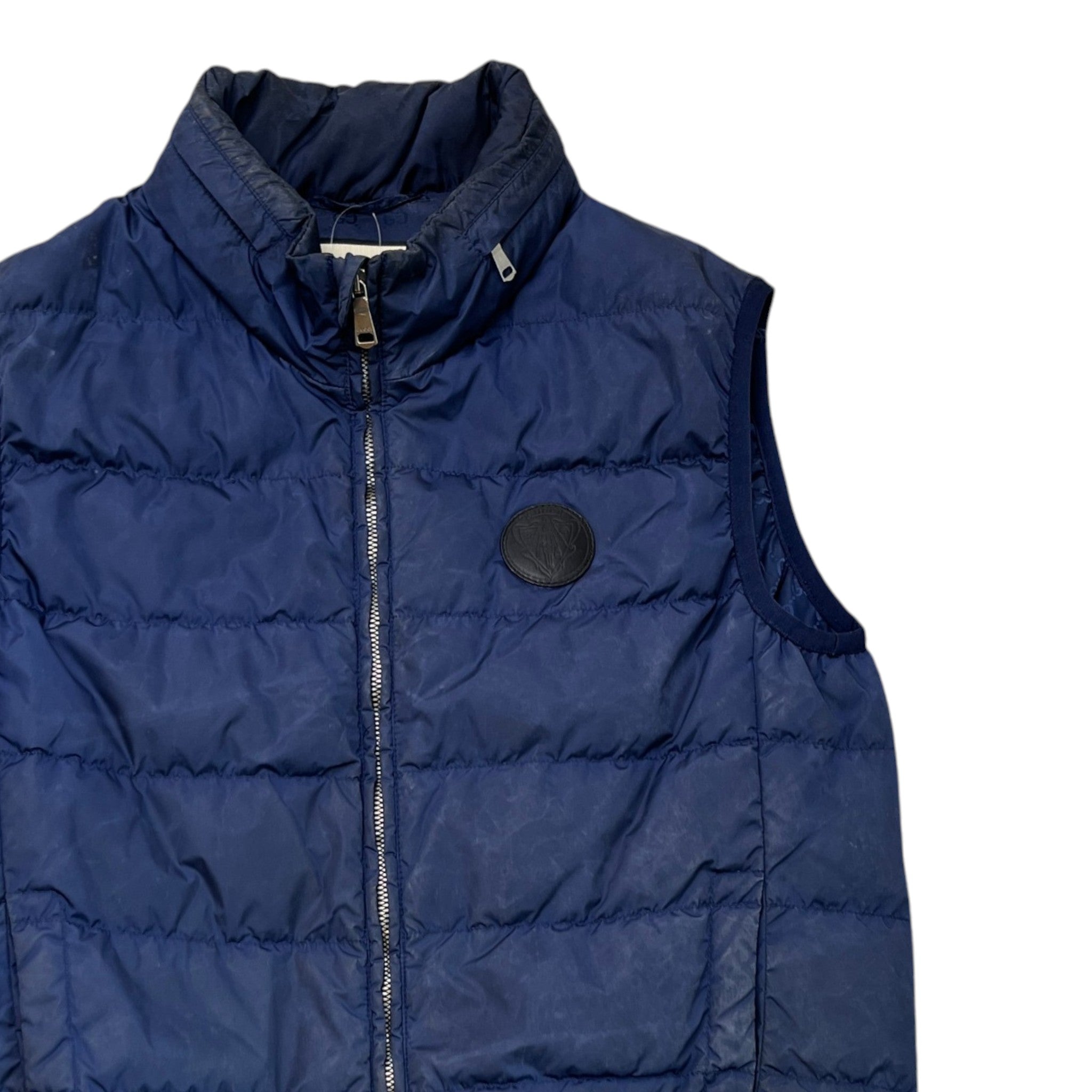 Men's Logo Patch Gg Monogram Gilet Navy Size IT 44 / XS