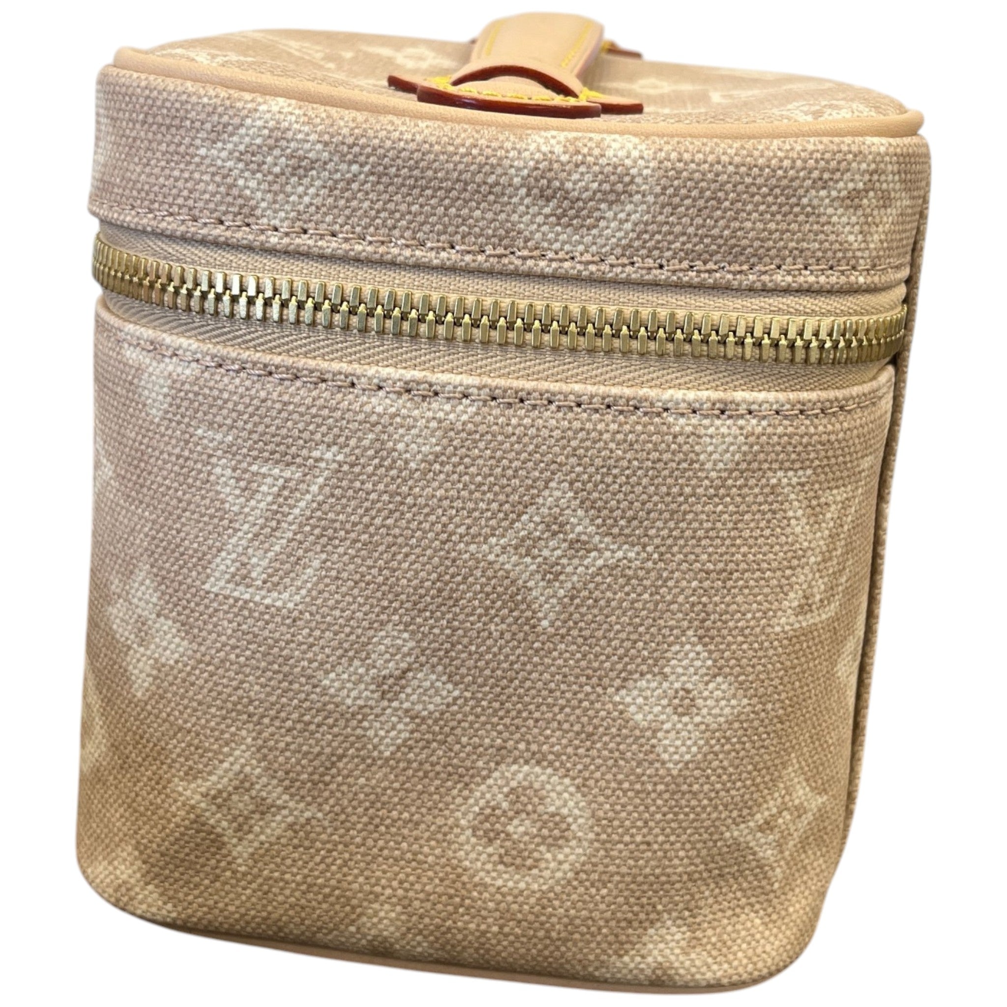 Women's Nice Mini Vanity Case Toiletry Bag Beige