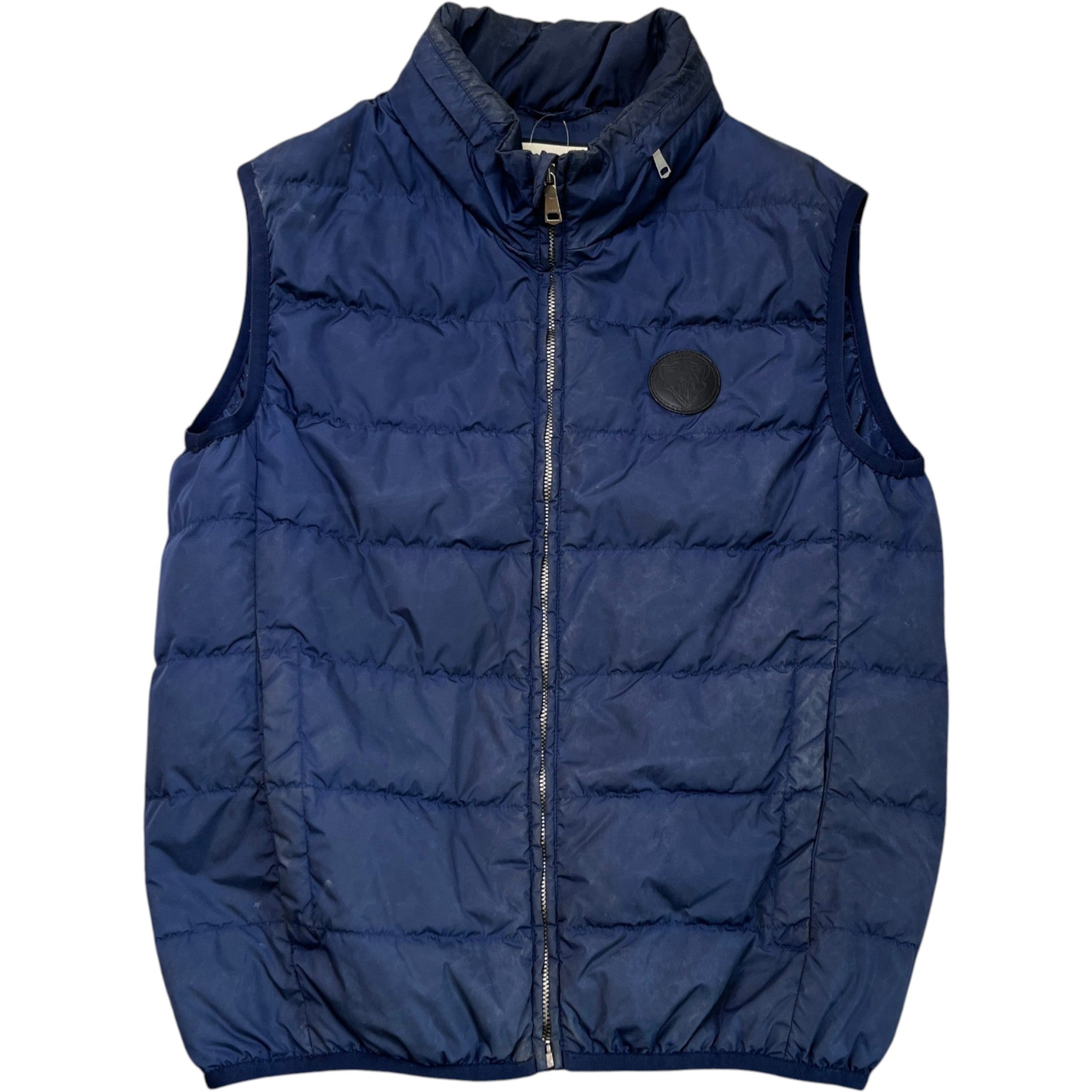 Men's Logo Patch Gg Monogram Gilet Navy Size IT 44 / XS