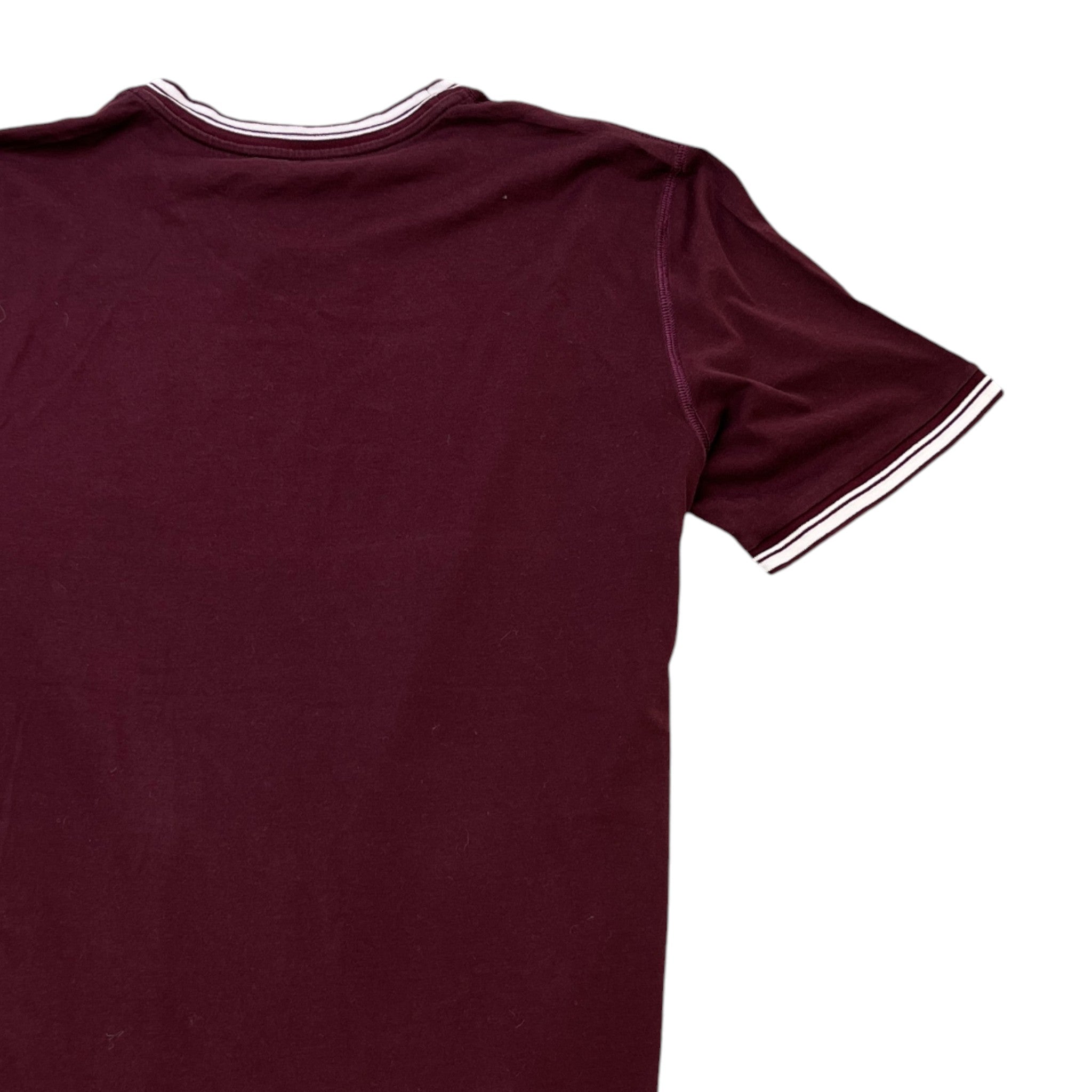 Men's Logo Print T-Shirt Burgundy Size IT 50 / UK L