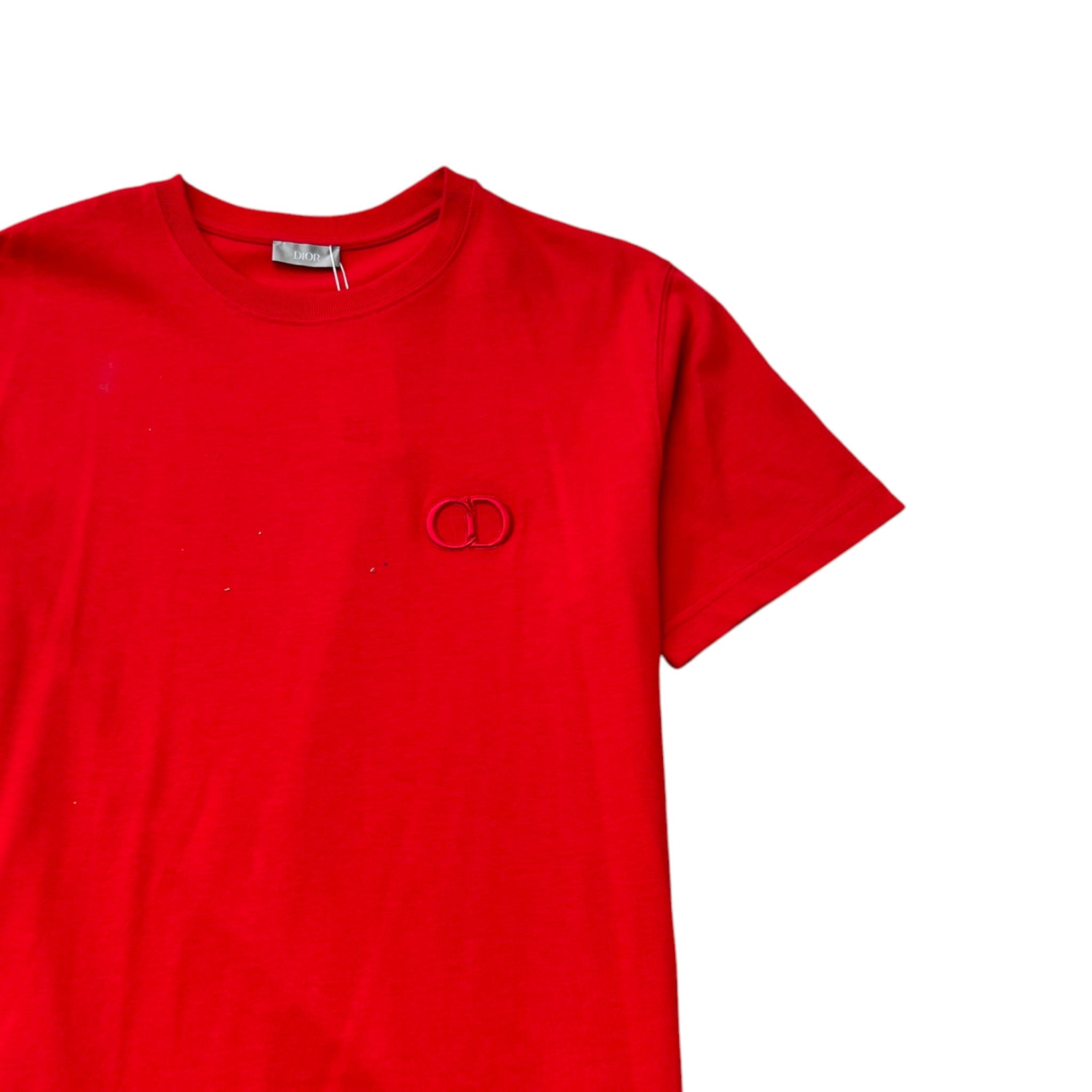Men's Embroidered Cd Icon T-Shirt Red Size M