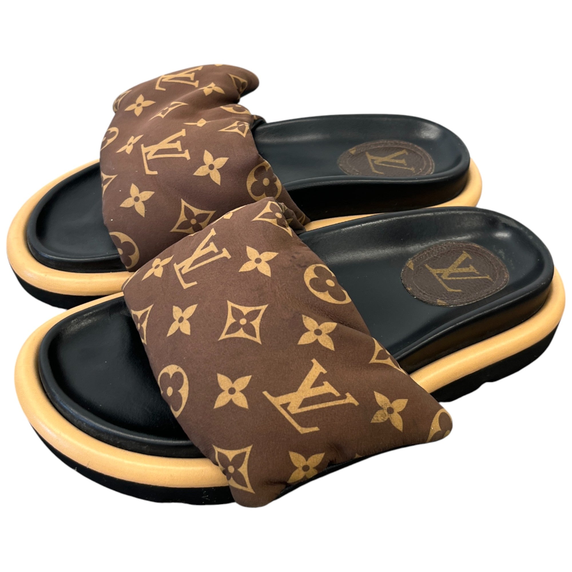 Women's Monogram Pool Pillow Slides Brown Size EU 36 / UK 3