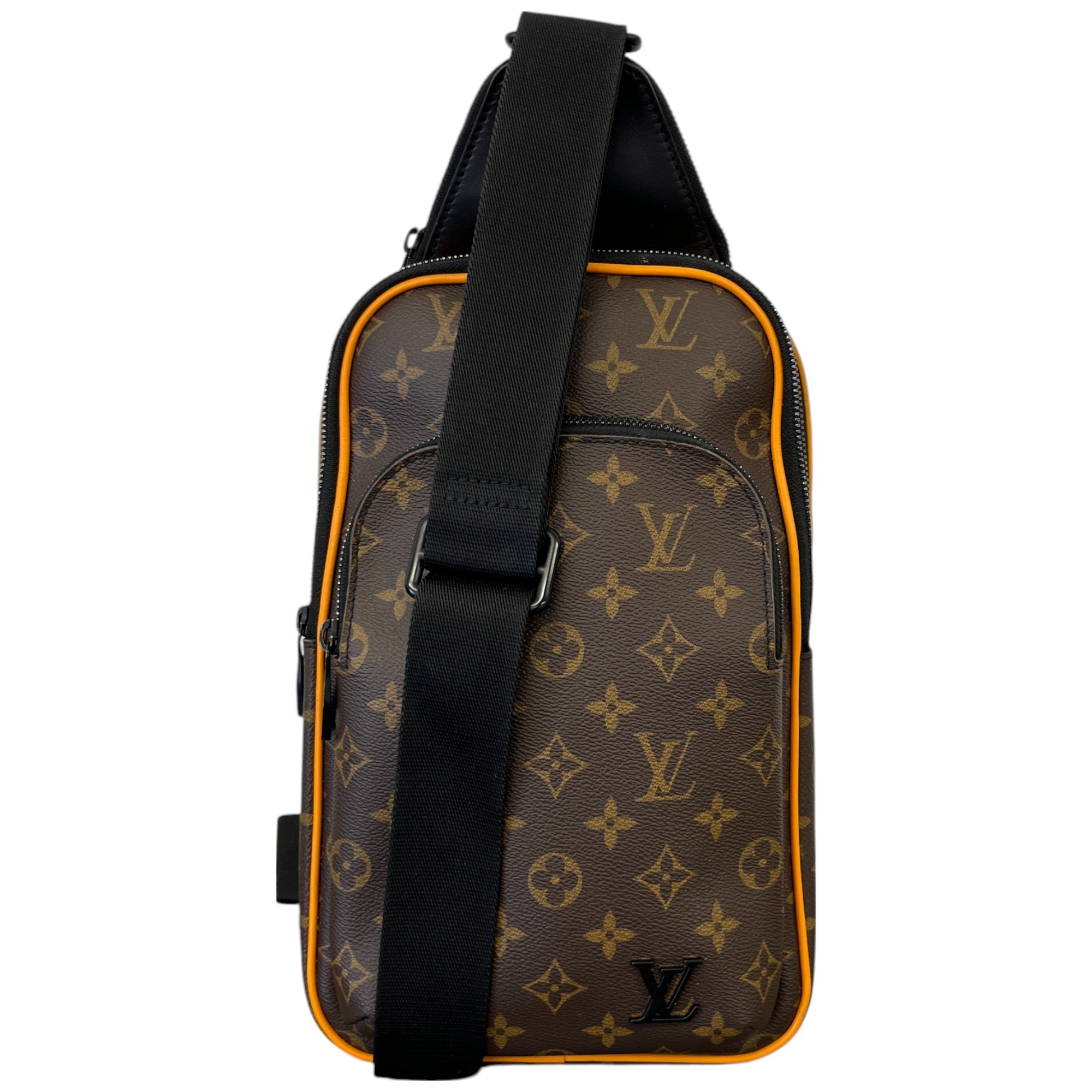 Men's Monogram Macassar Avenue Sling Bag Brown