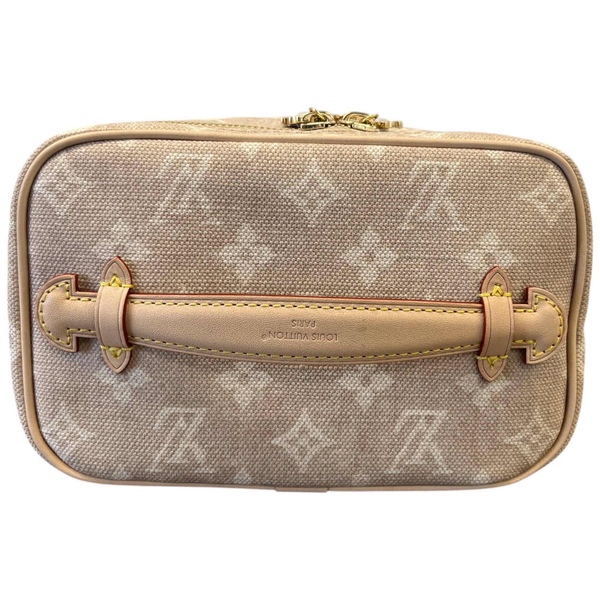 Women's Nice Mini Vanity Case Toiletry Bag Beige