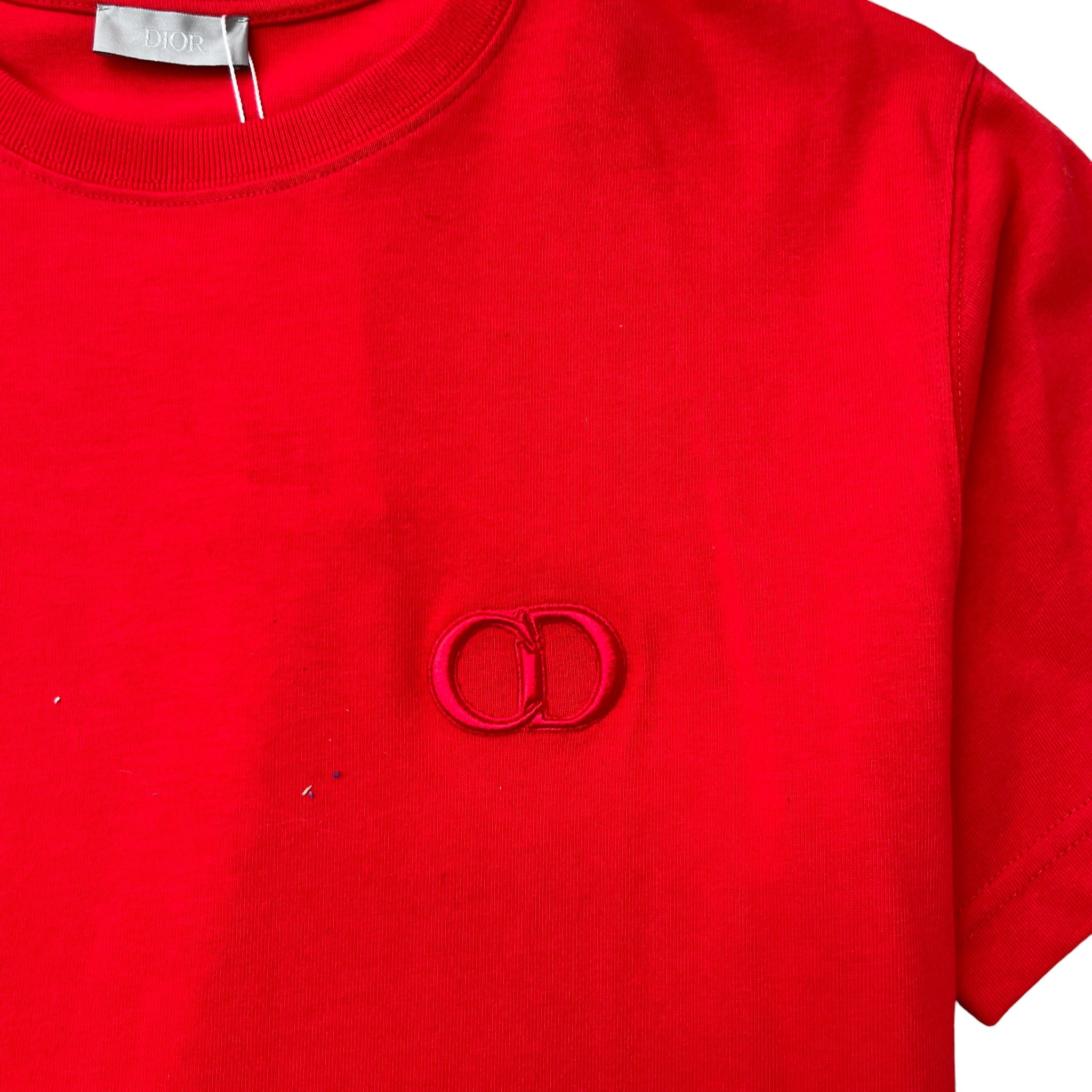 Men's Embroidered Cd Icon T-Shirt Red Size M