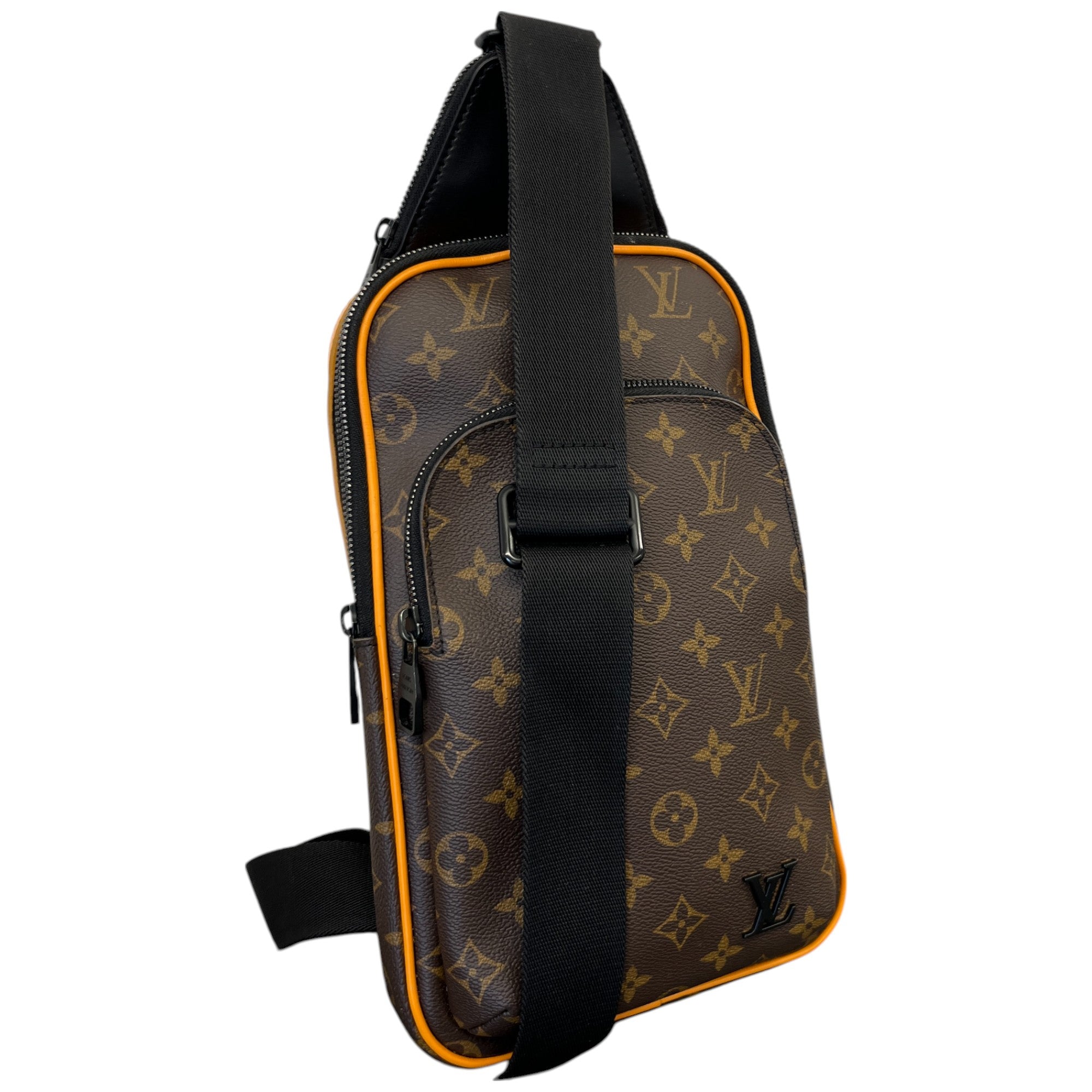 Men's Monogram Macassar Avenue Sling Bag Brown