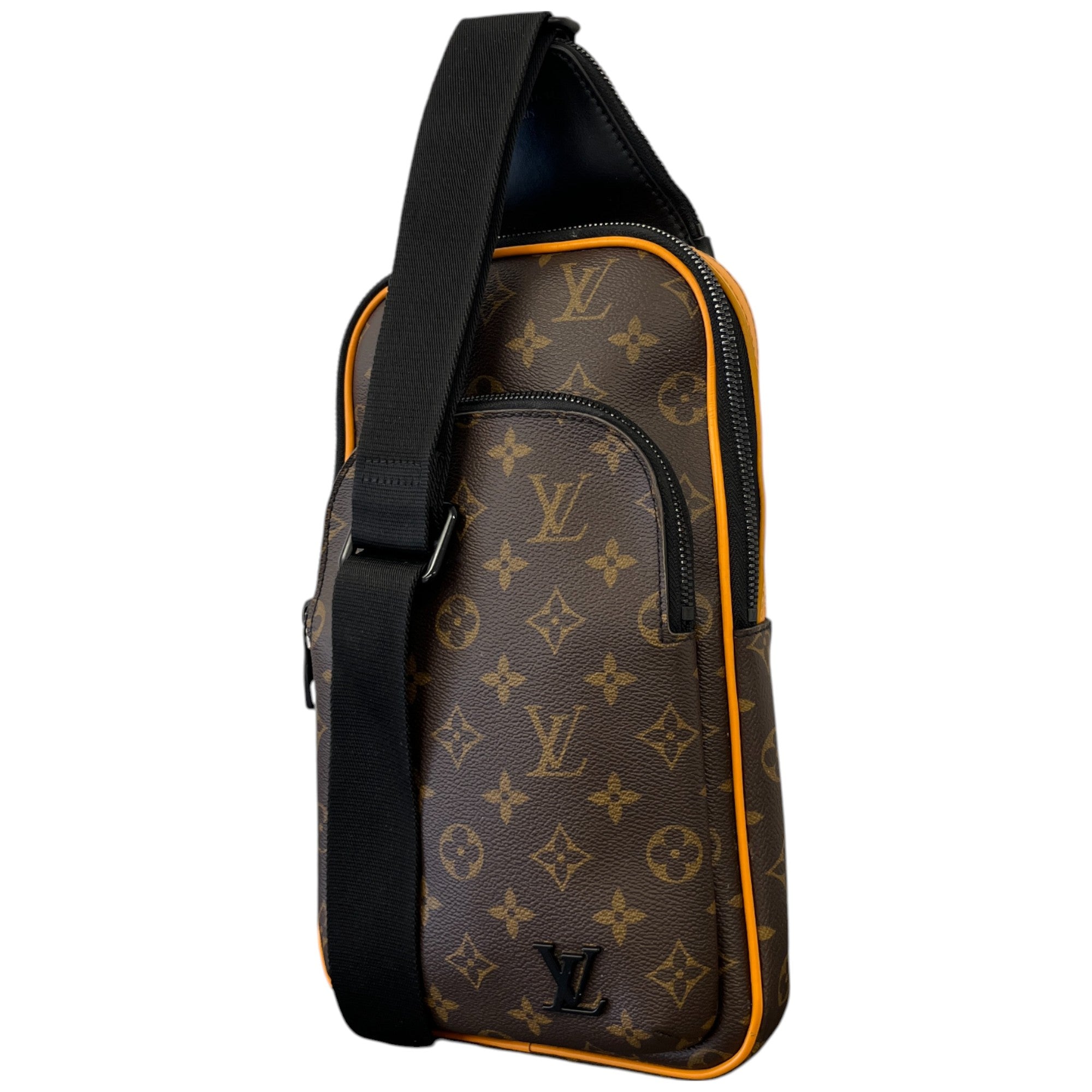 Men's Monogram Macassar Avenue Sling Bag Brown