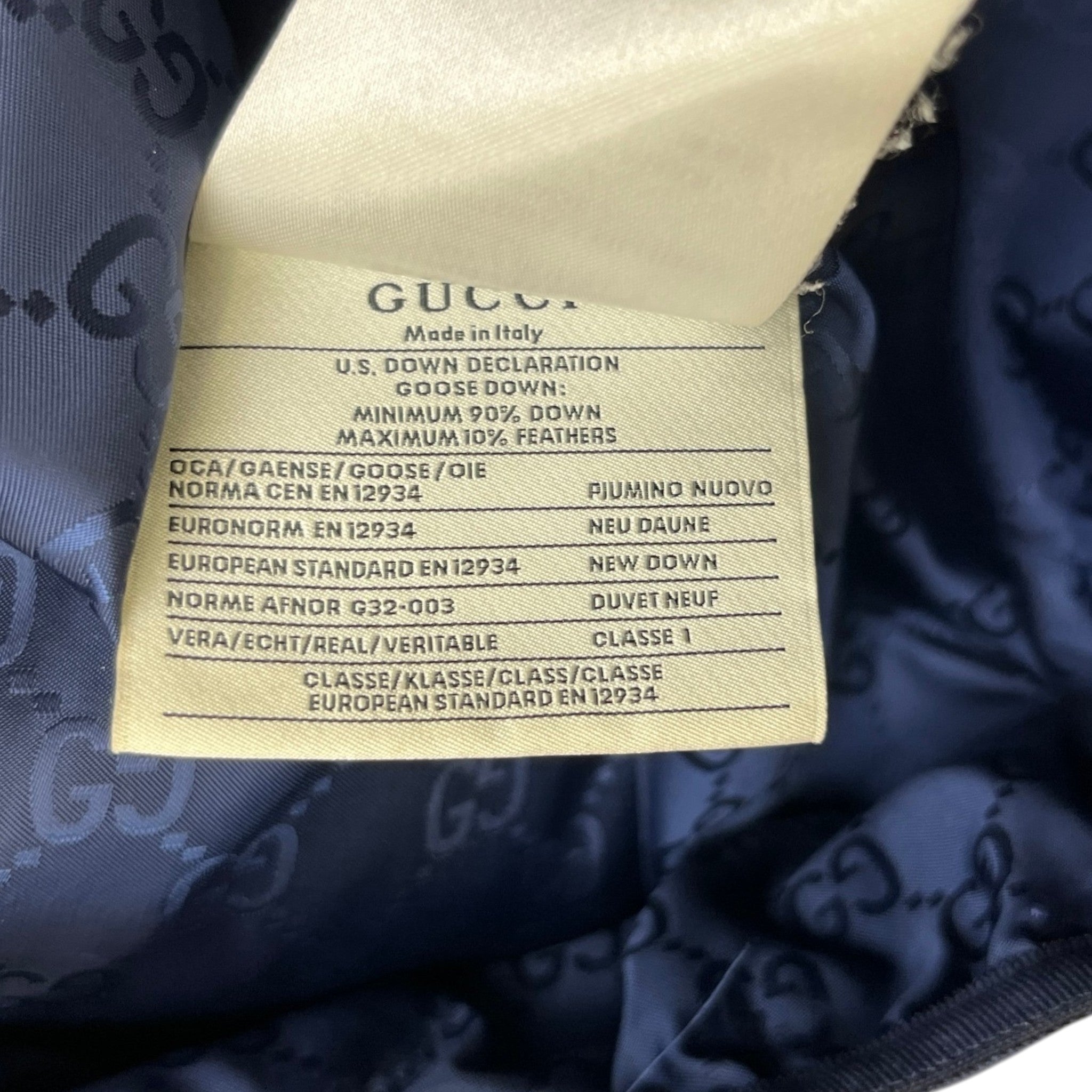 Men's Logo Patch Gg Monogram Gilet Navy Size IT 44 / XS