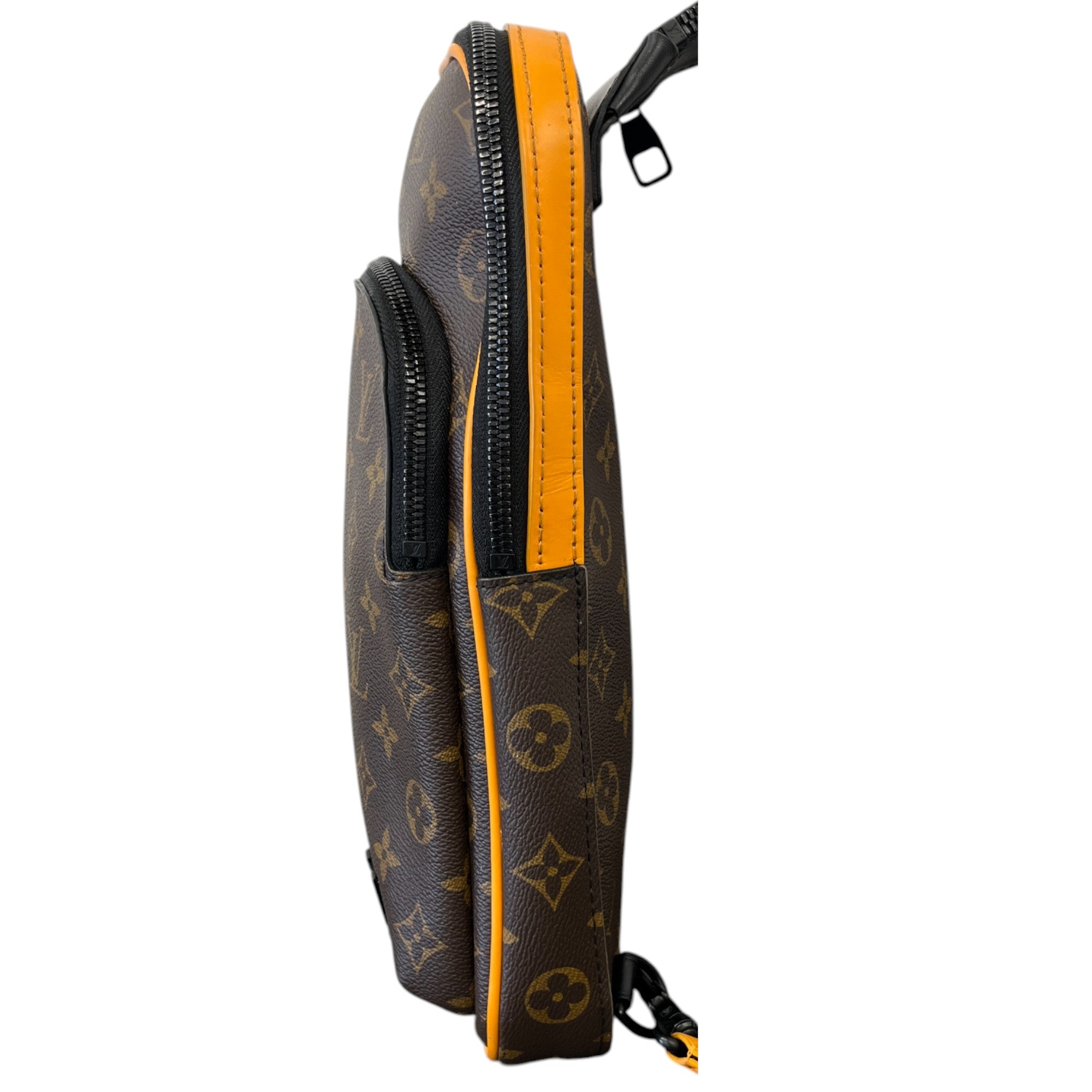 Men's Monogram Macassar Avenue Sling Bag Brown