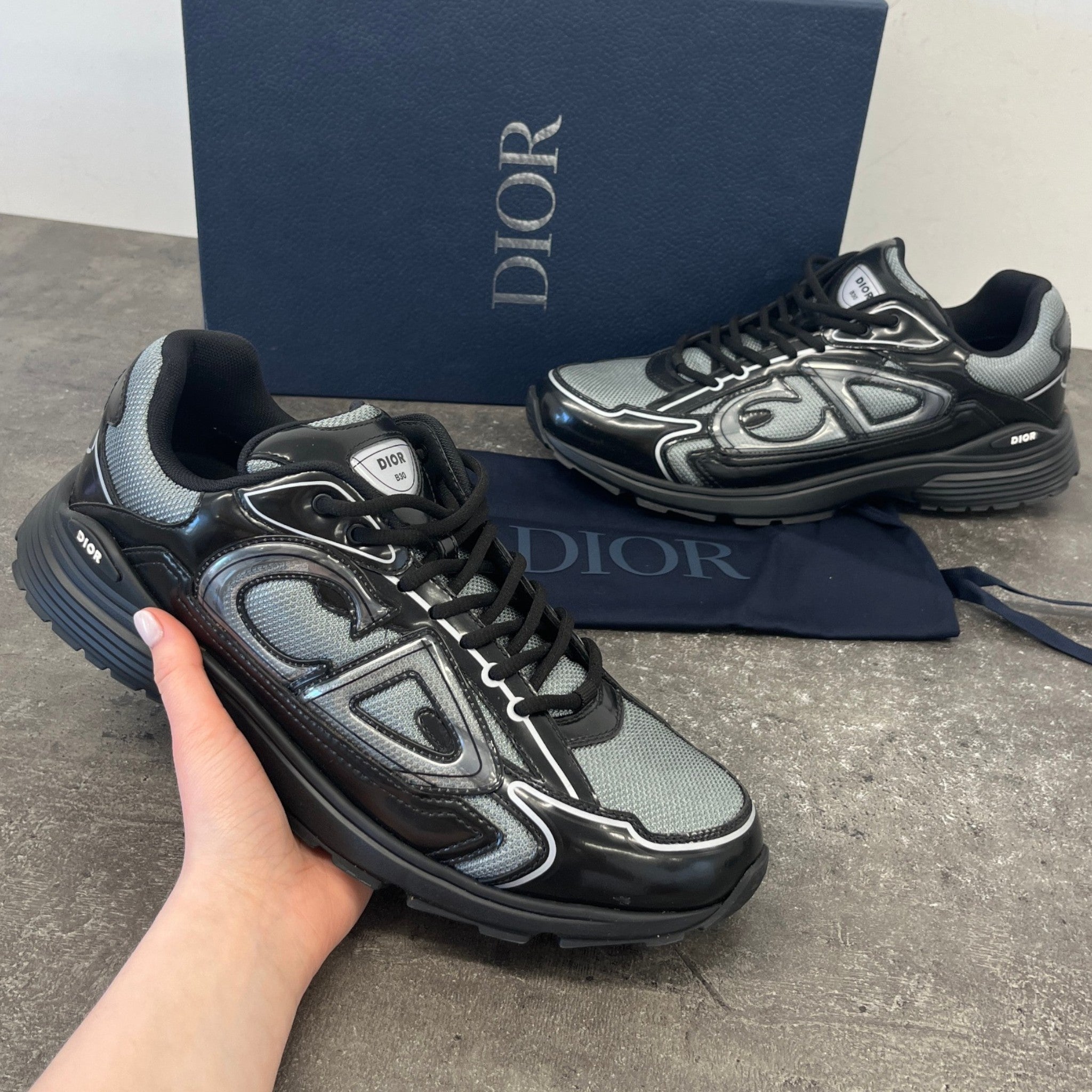 Men's B30 Low Trainers Black Size EU 46 / UK 12