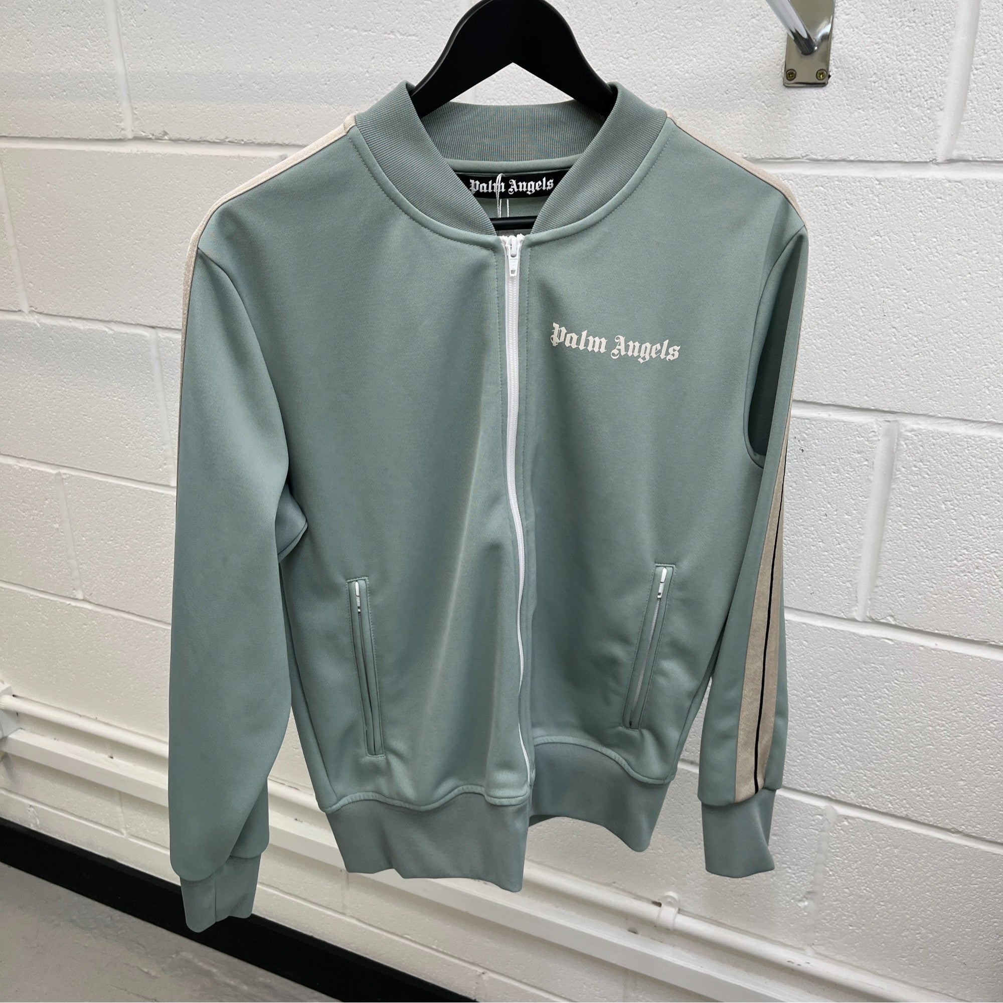 Men's Logo Print Track Jacket Blue Size M