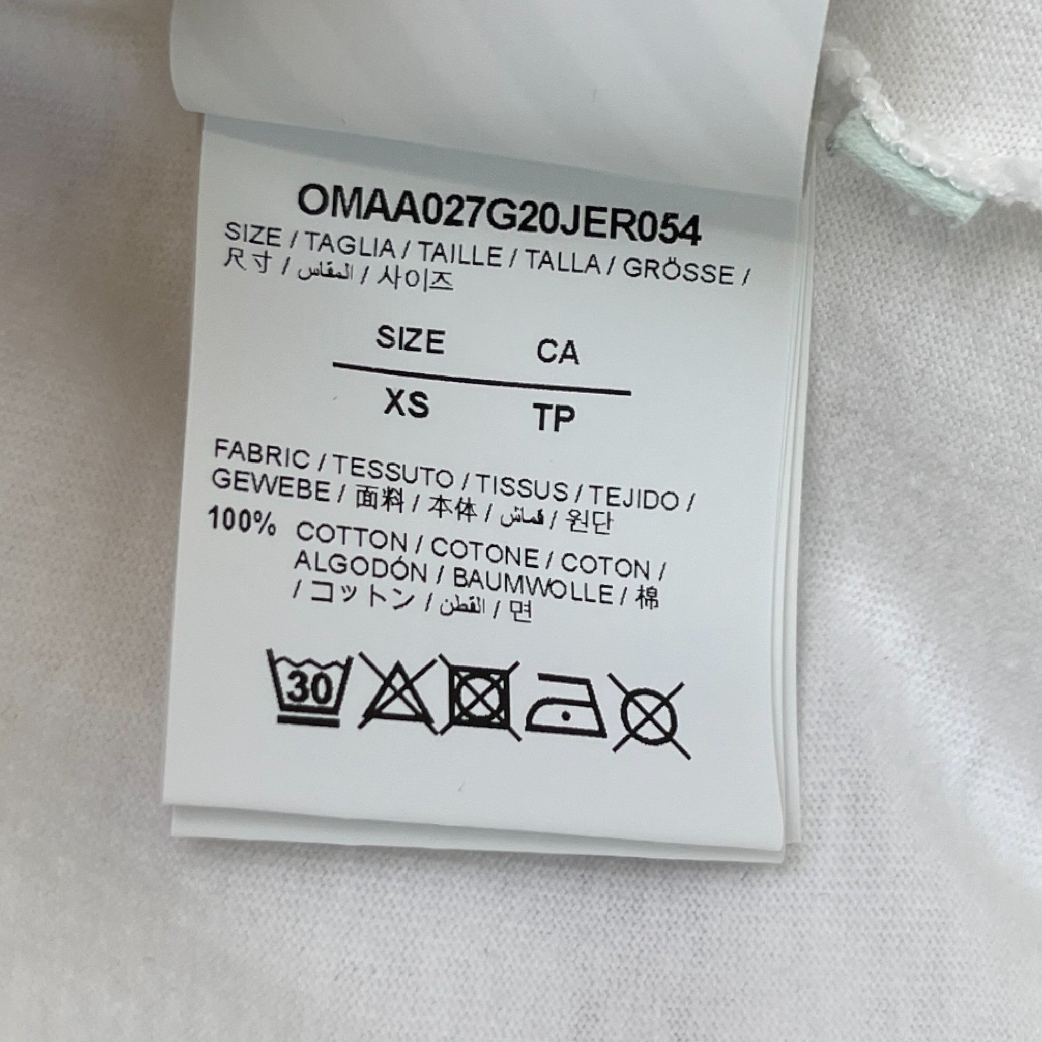 Men's Tape Arrows T-Shirt White Size XS