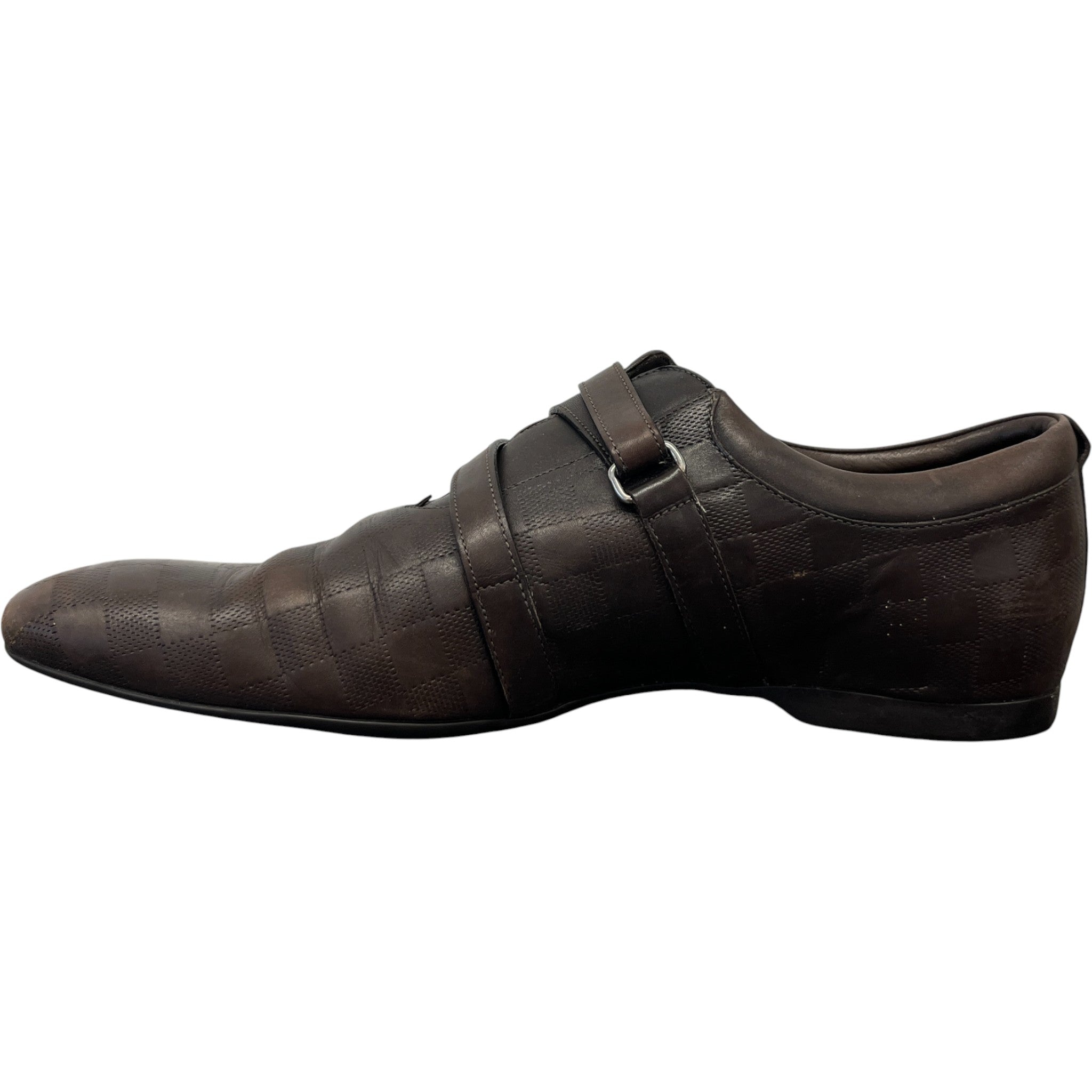 Men's Damier Check Loafers Brown Size EU 44 / UK 10