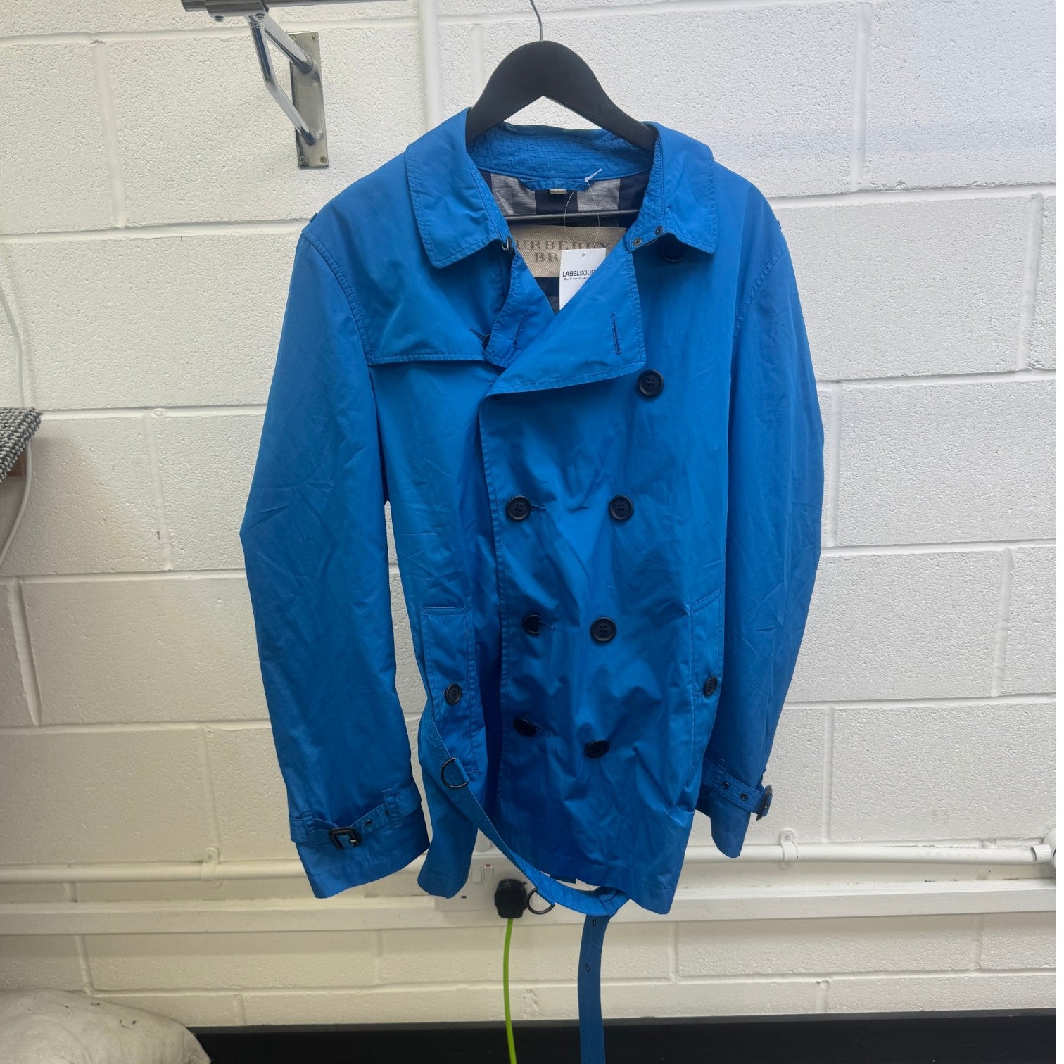 Men's Brit Trench Jacket Blue Size L
