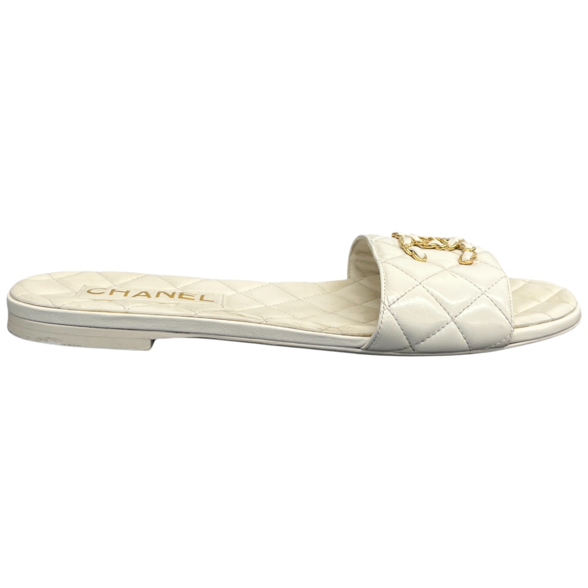 Women's Cc Logo Slides White Size EU 39 / UK 6