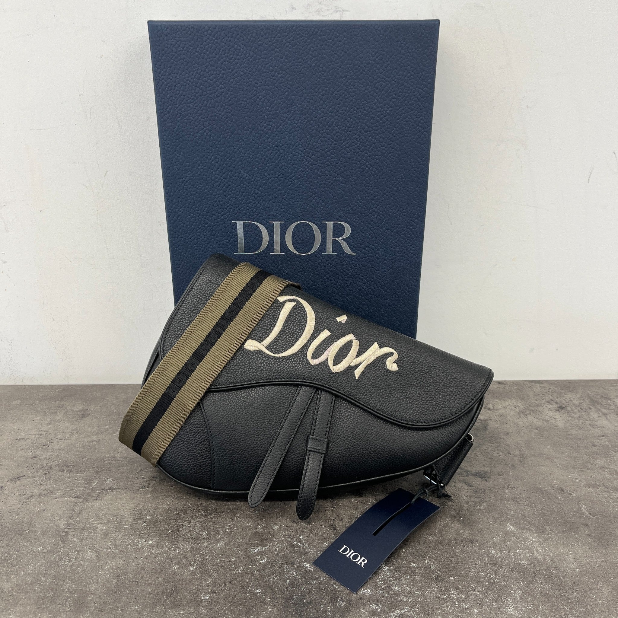 Men's Saddle Messenger Bag Black