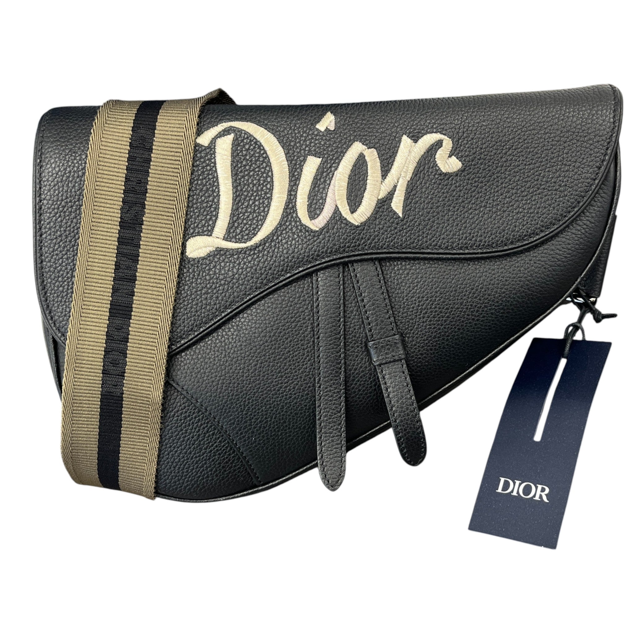 Men's Saddle Messenger Bag Black