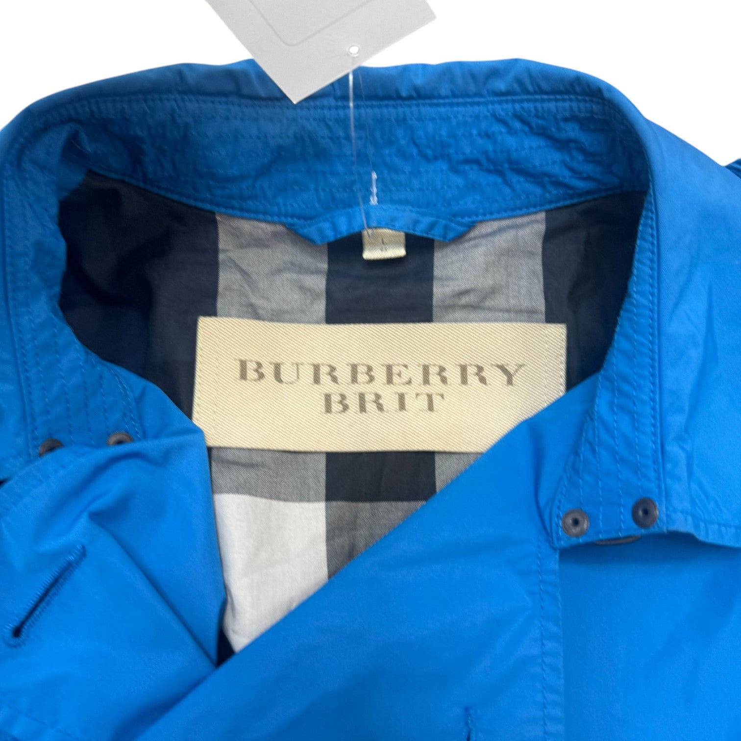 Men's Brit Trench Jacket Blue Size L