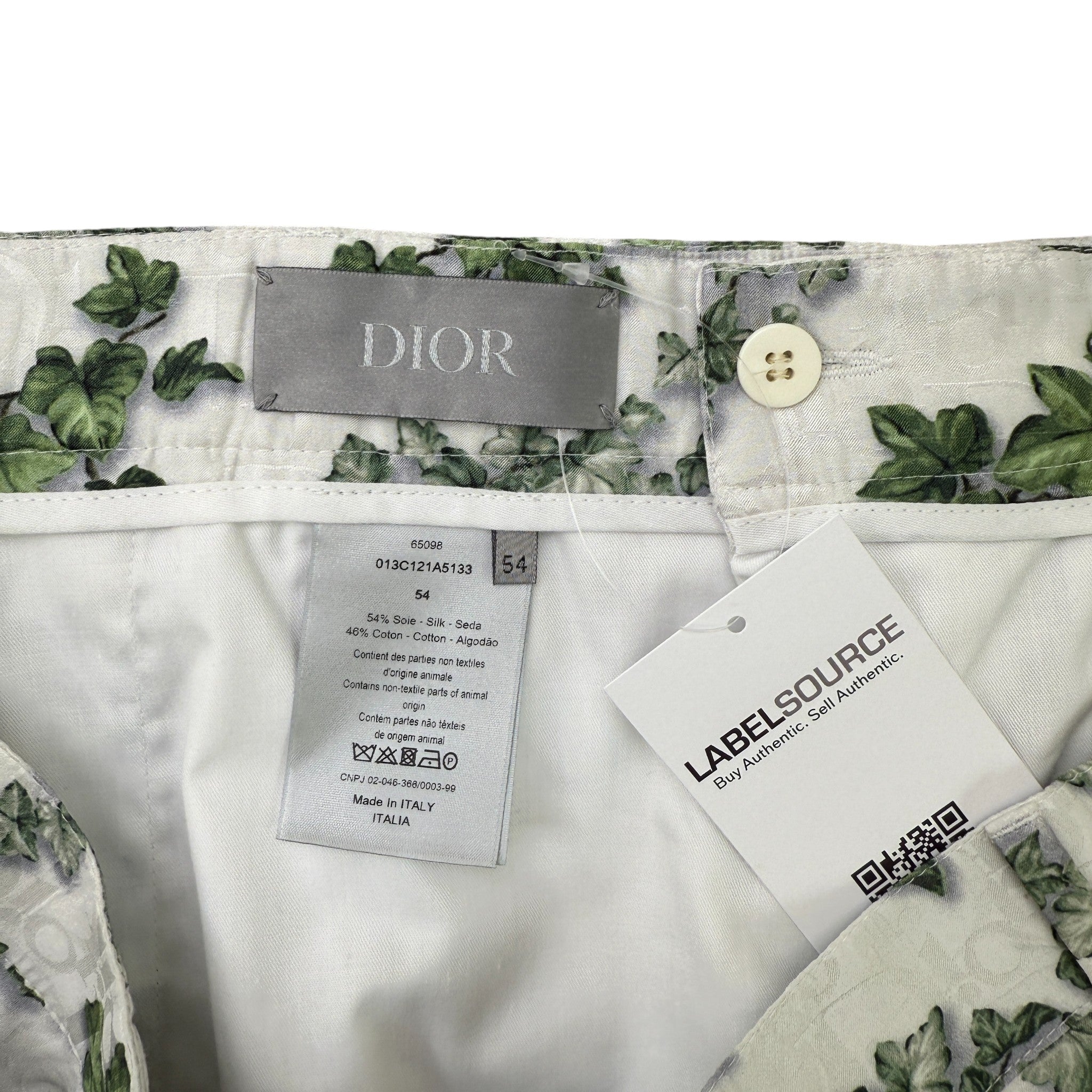 Men's Amoako Boafo Oblique Leaf Shorts Grey Size IT 54 / UK 38