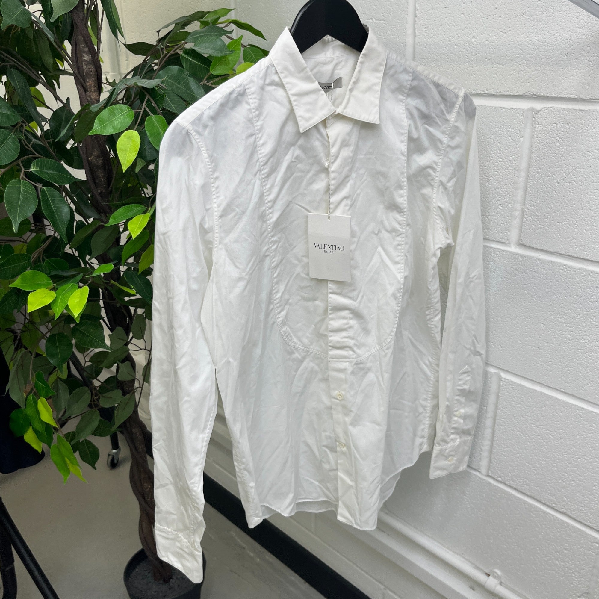 Men's Plain Shirt White Size M