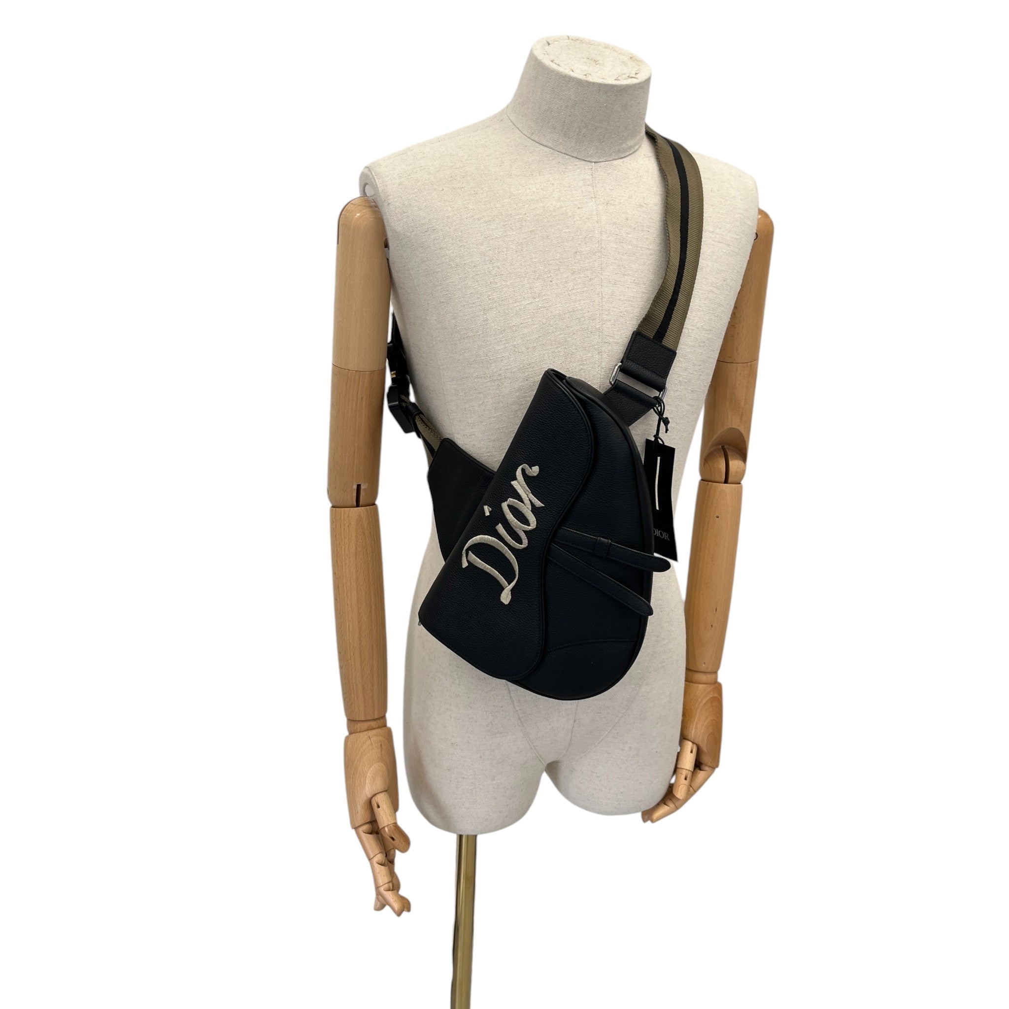 Men's Saddle Messenger Bag Black