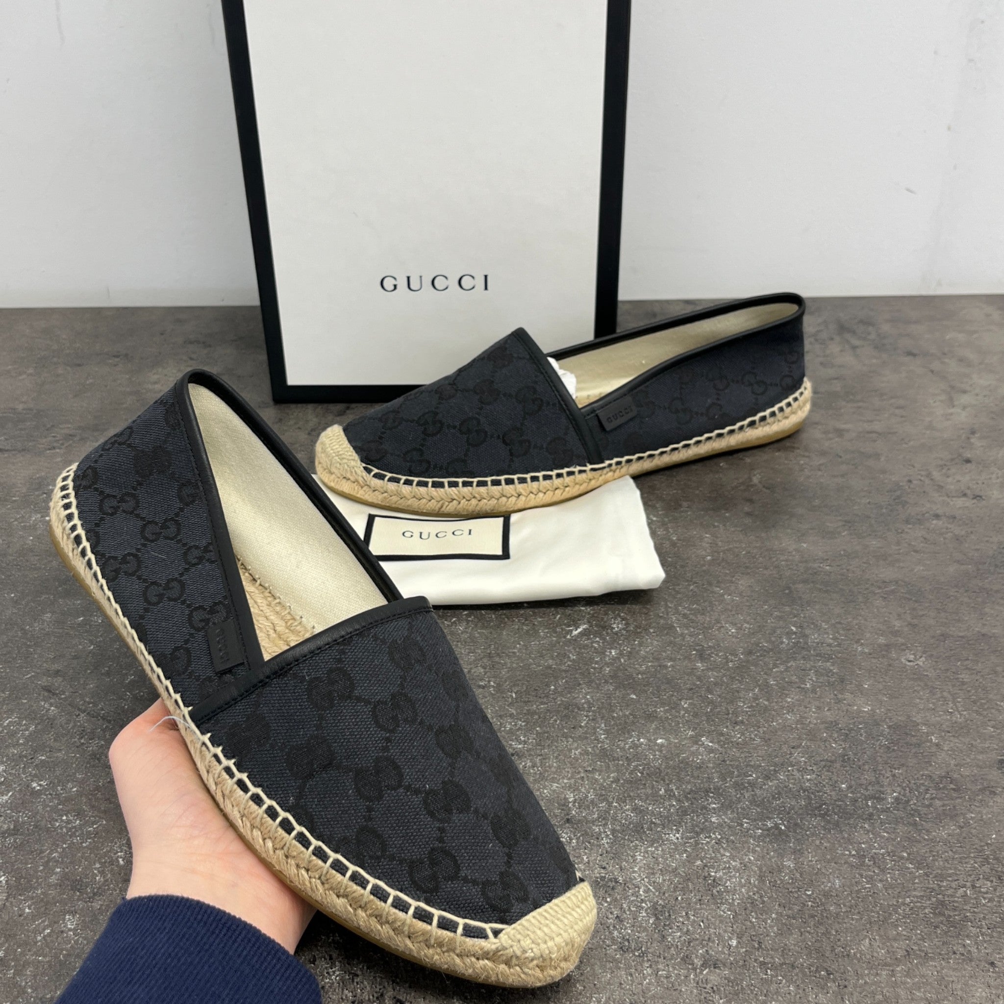 Women's Gg Supreme Espadrilles Black Size EU 39.5 / UK 6.5