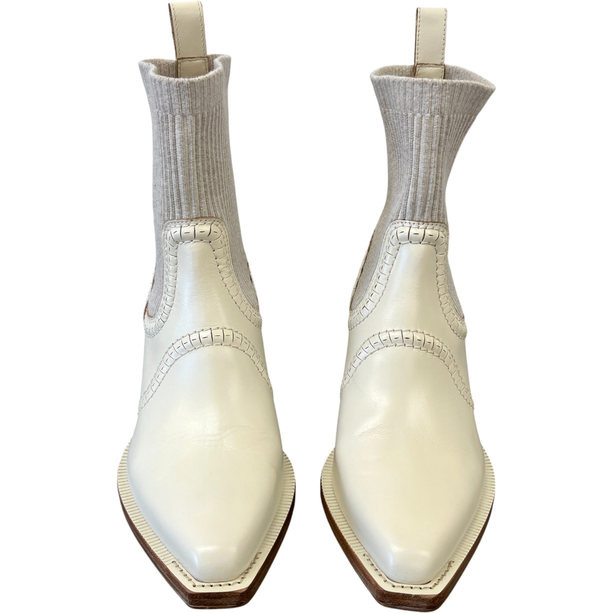 Women's Nellie Western Boots Cream Size EU 37.5 / UK 4.5