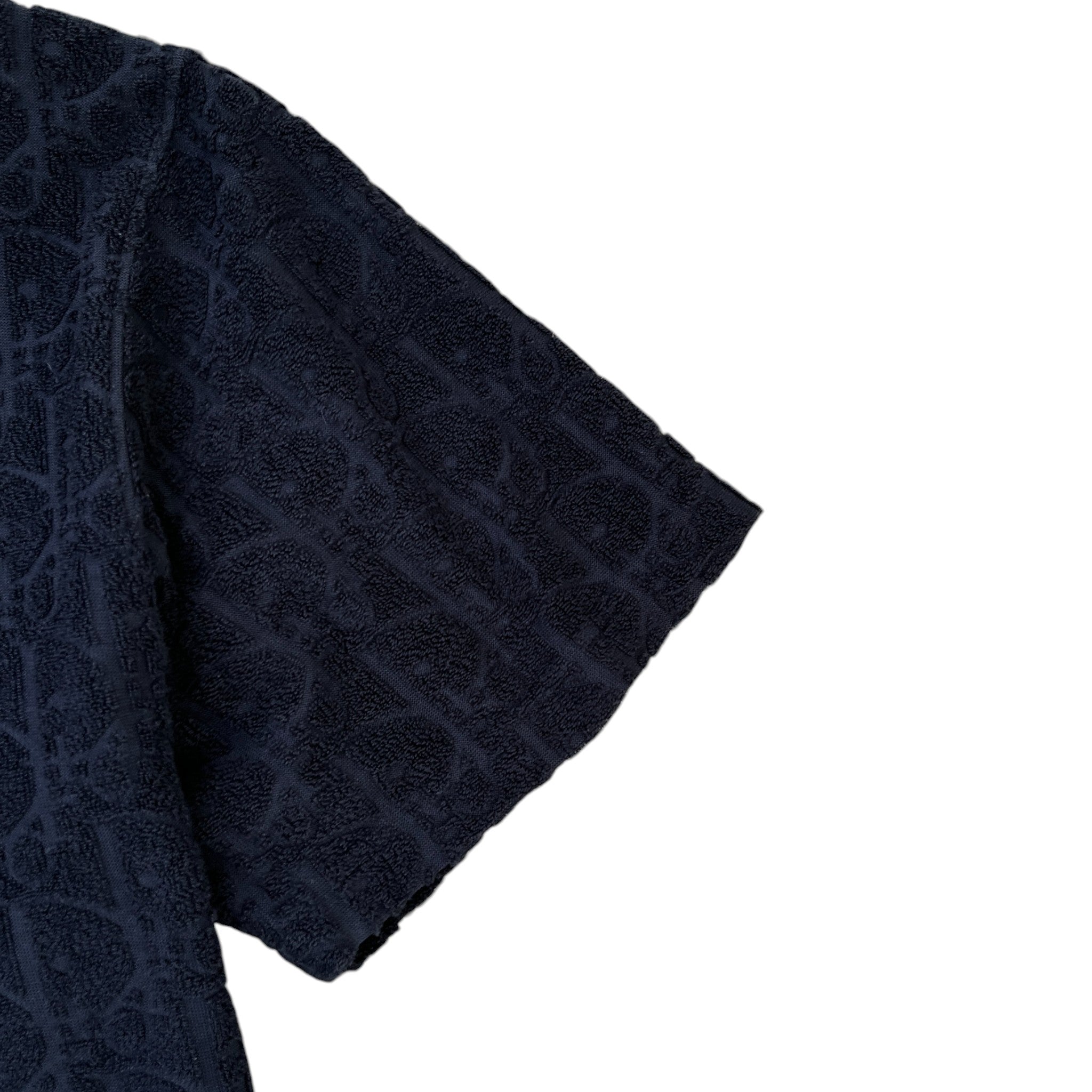 Men's Oblique Towelling T-Shirt Navy Size S