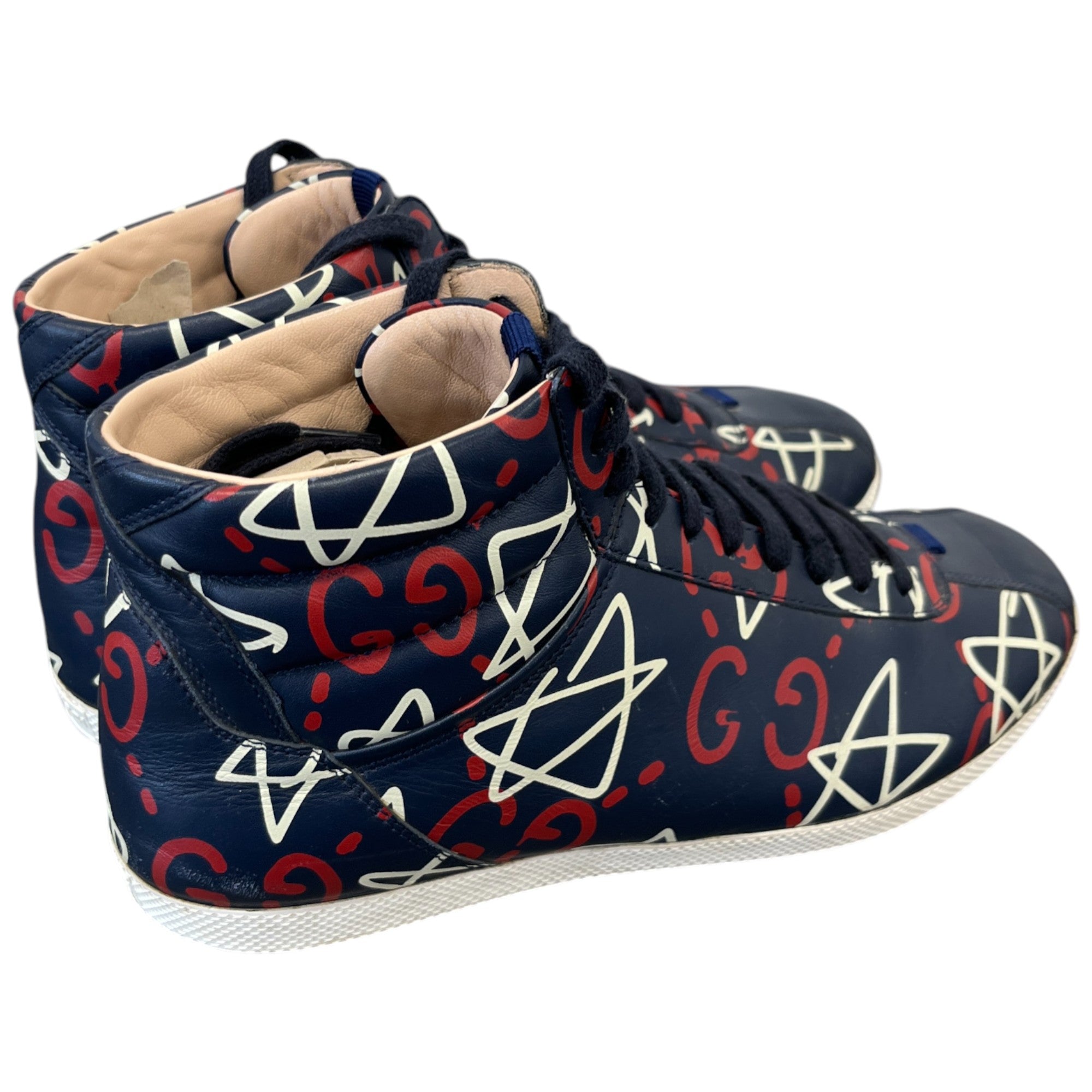 Men's Ghost Logo High Trainers Navy Size EU 40 / UK 6