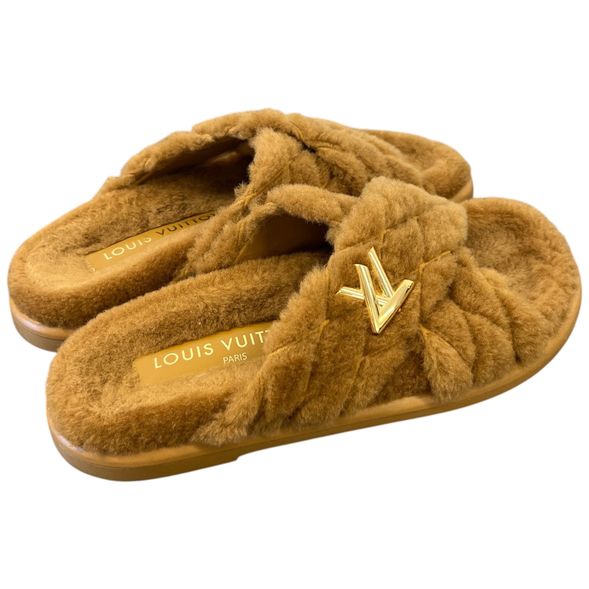 Women's Lv Bliss Comfort Mules Sandals Brown Size EU 38 / UK 5