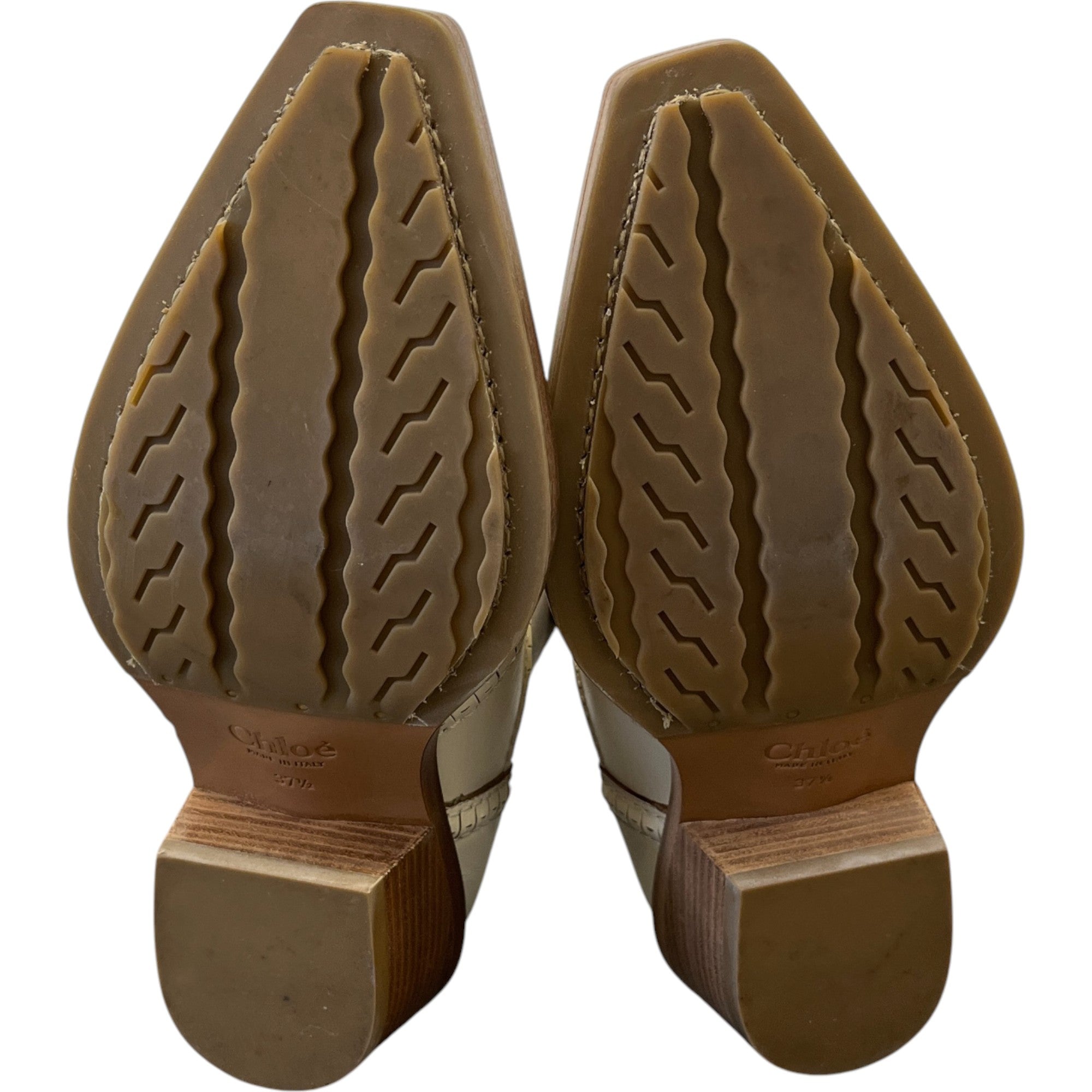 Women's Nellie Western Boots Cream Size EU 37.5 / UK 4.5