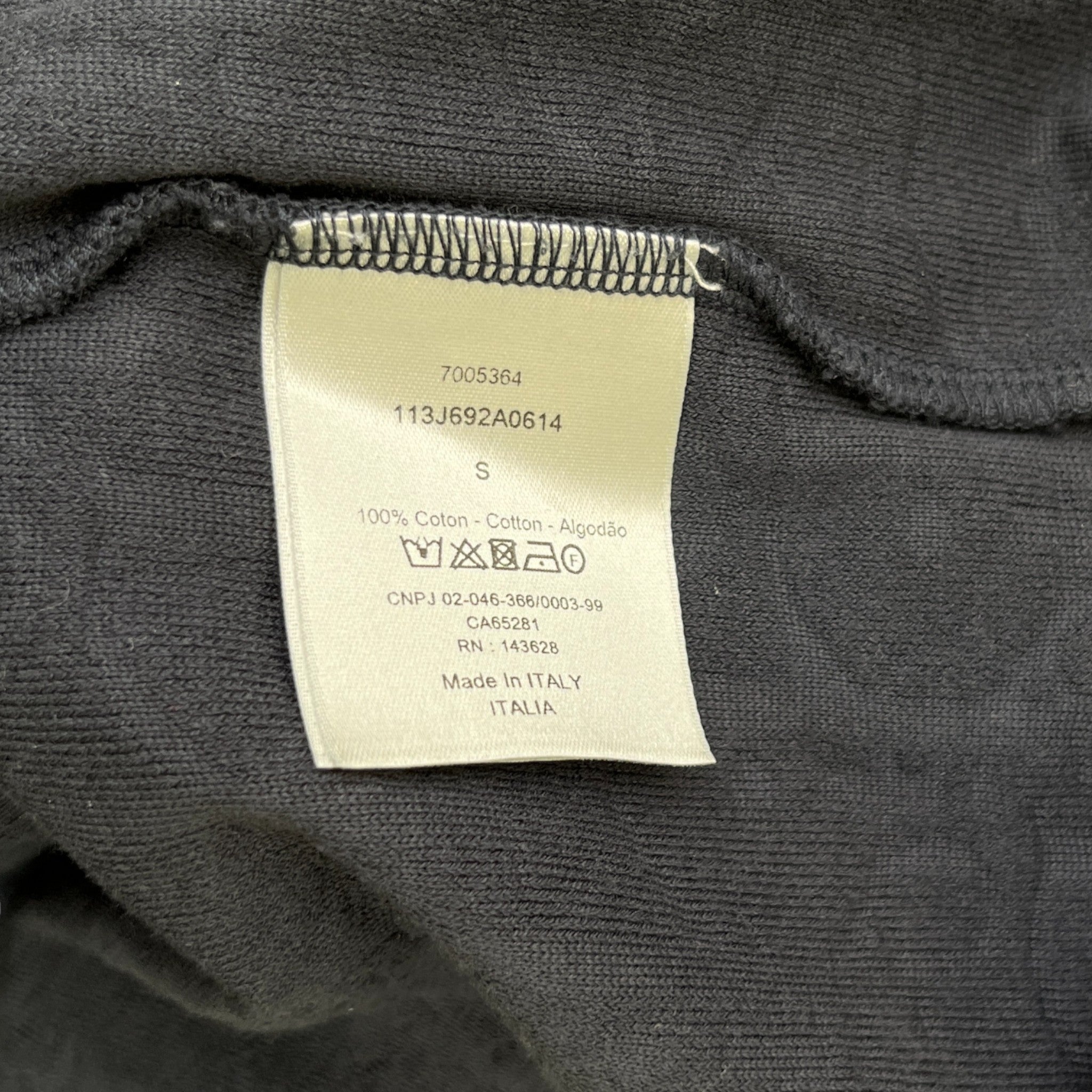 Men's Oblique Towelling T-Shirt Navy Size S