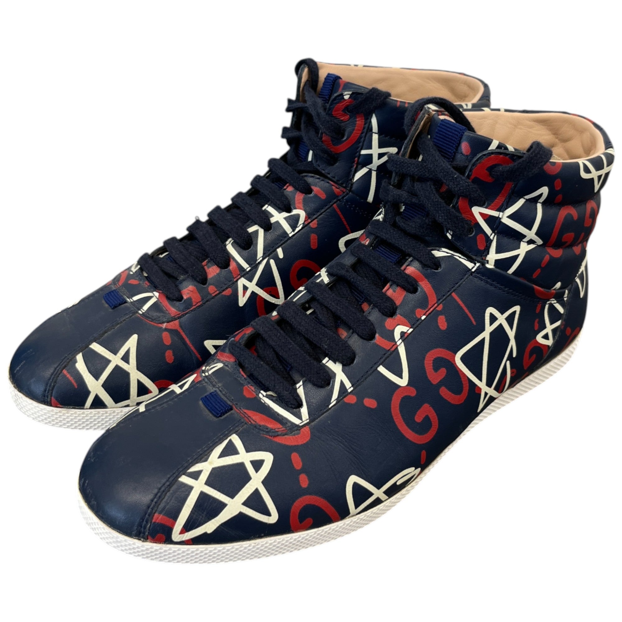 Men's Ghost Logo High Trainers Navy Size EU 40 / UK 6