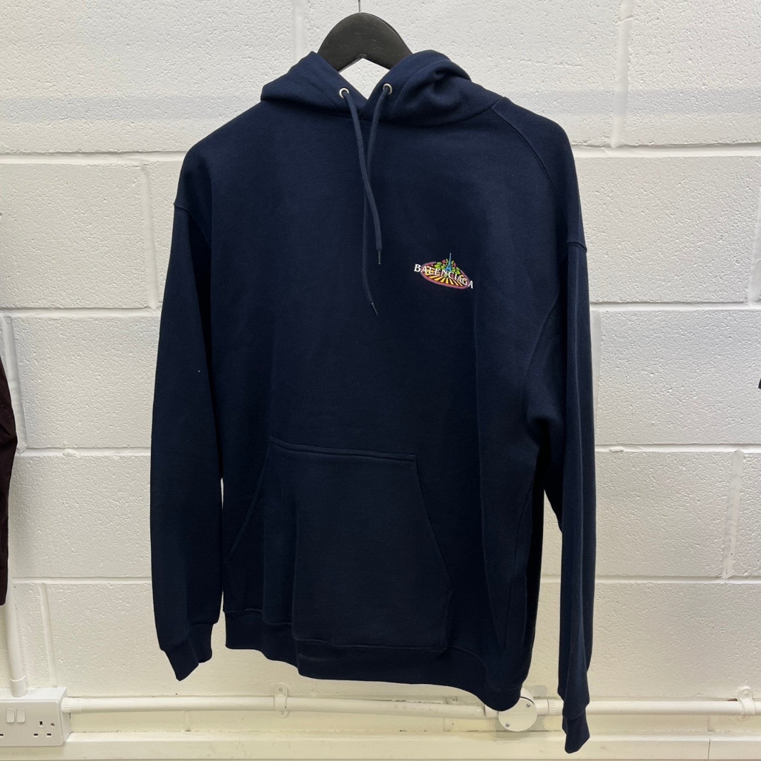 Men's Bonjour Logo Hoodie Navy Size S